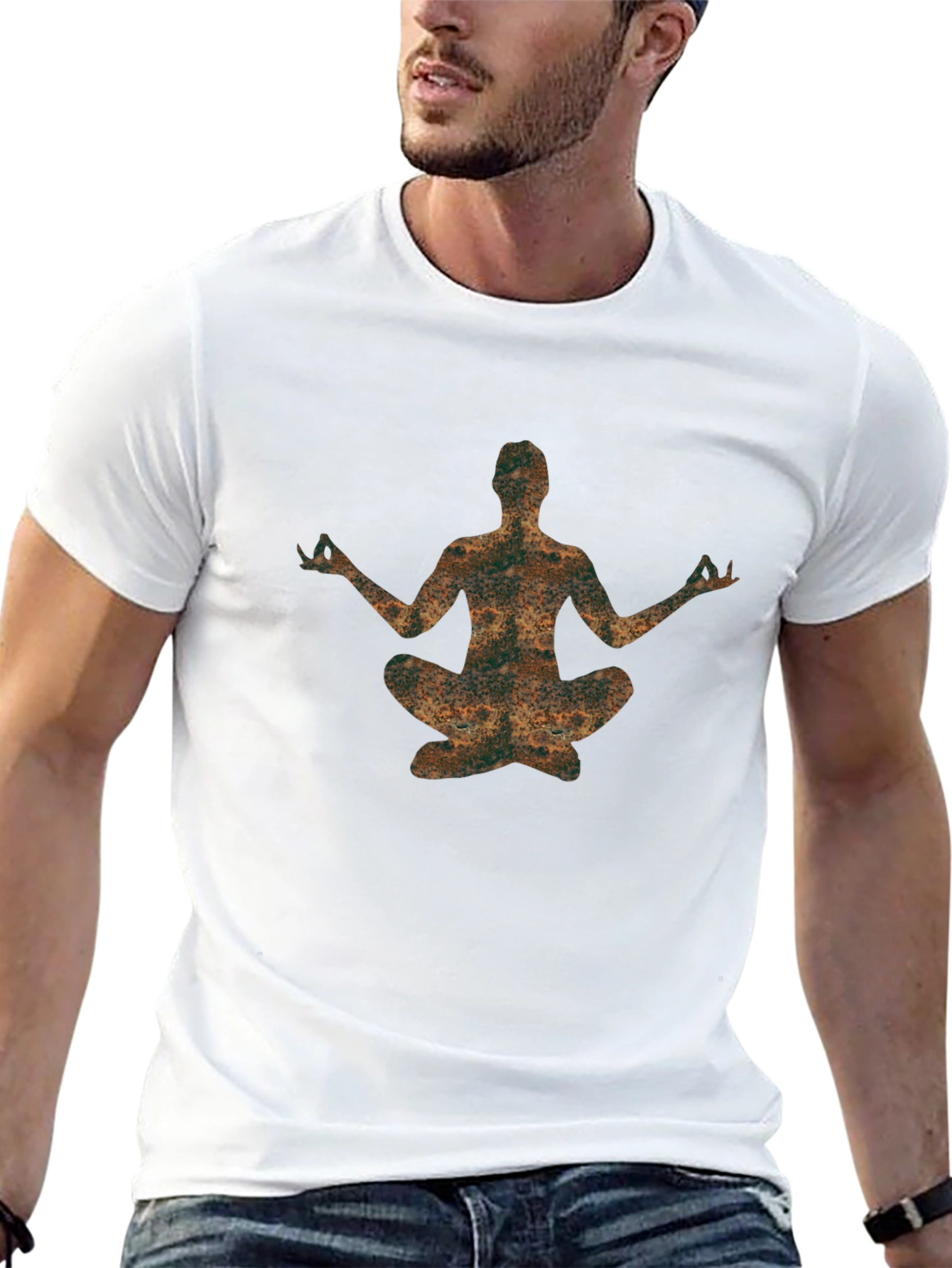 Yoga Pose Graphic Black T-Shirt