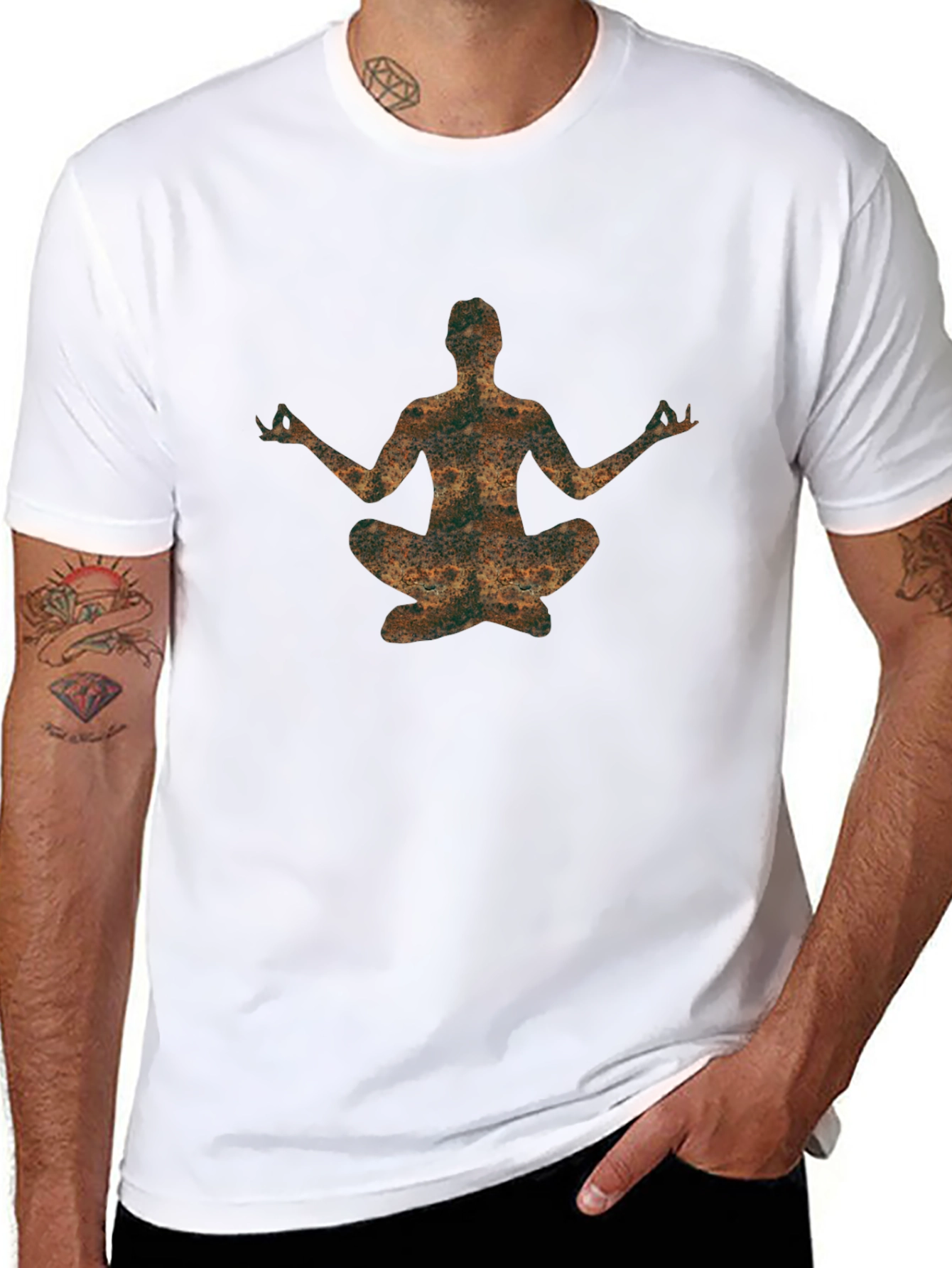 Yoga Pose Graphic Black T-Shirt