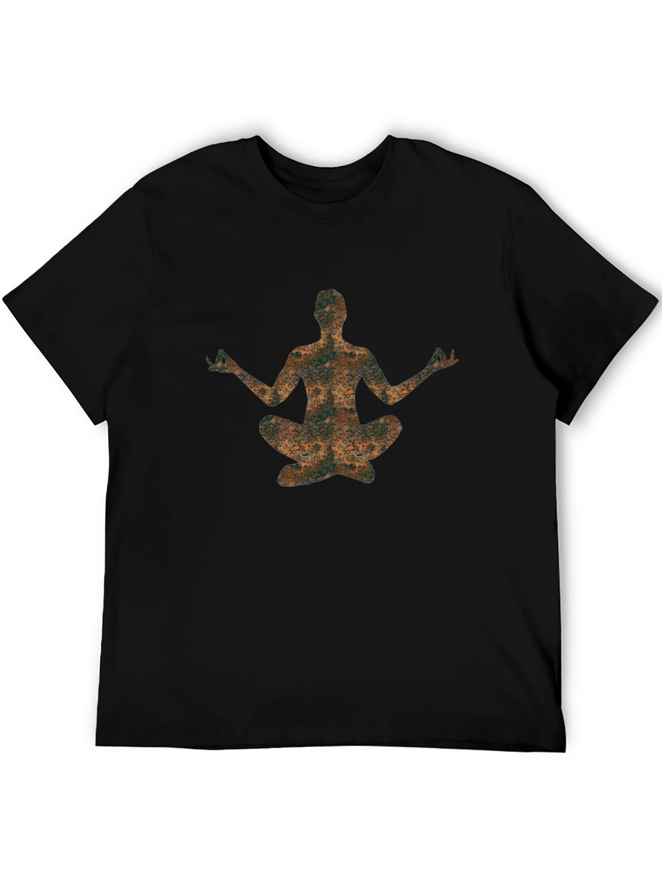 Yoga Pose Graphic Black T-Shirt