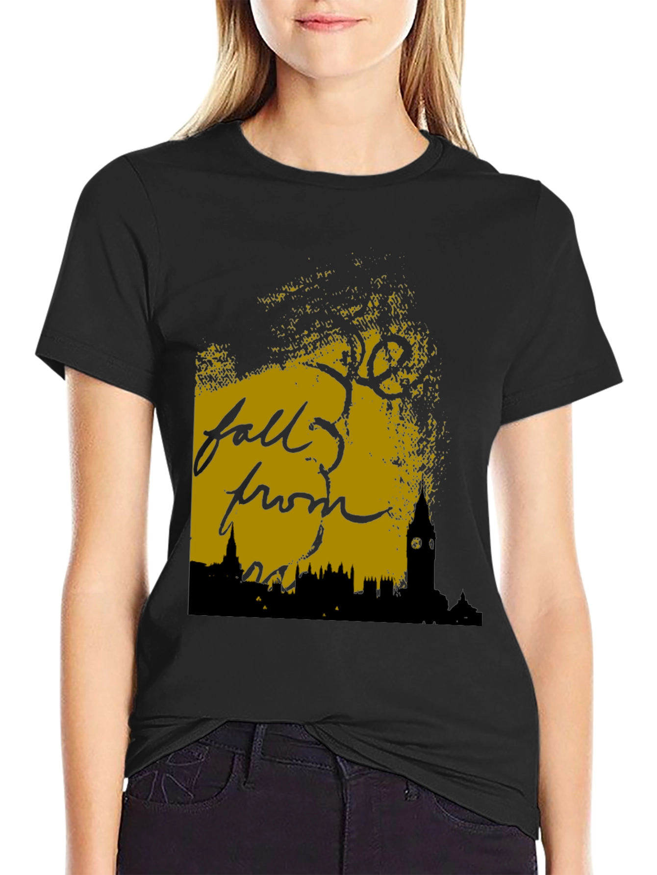 Fall From Grace Black Graphic Tee
