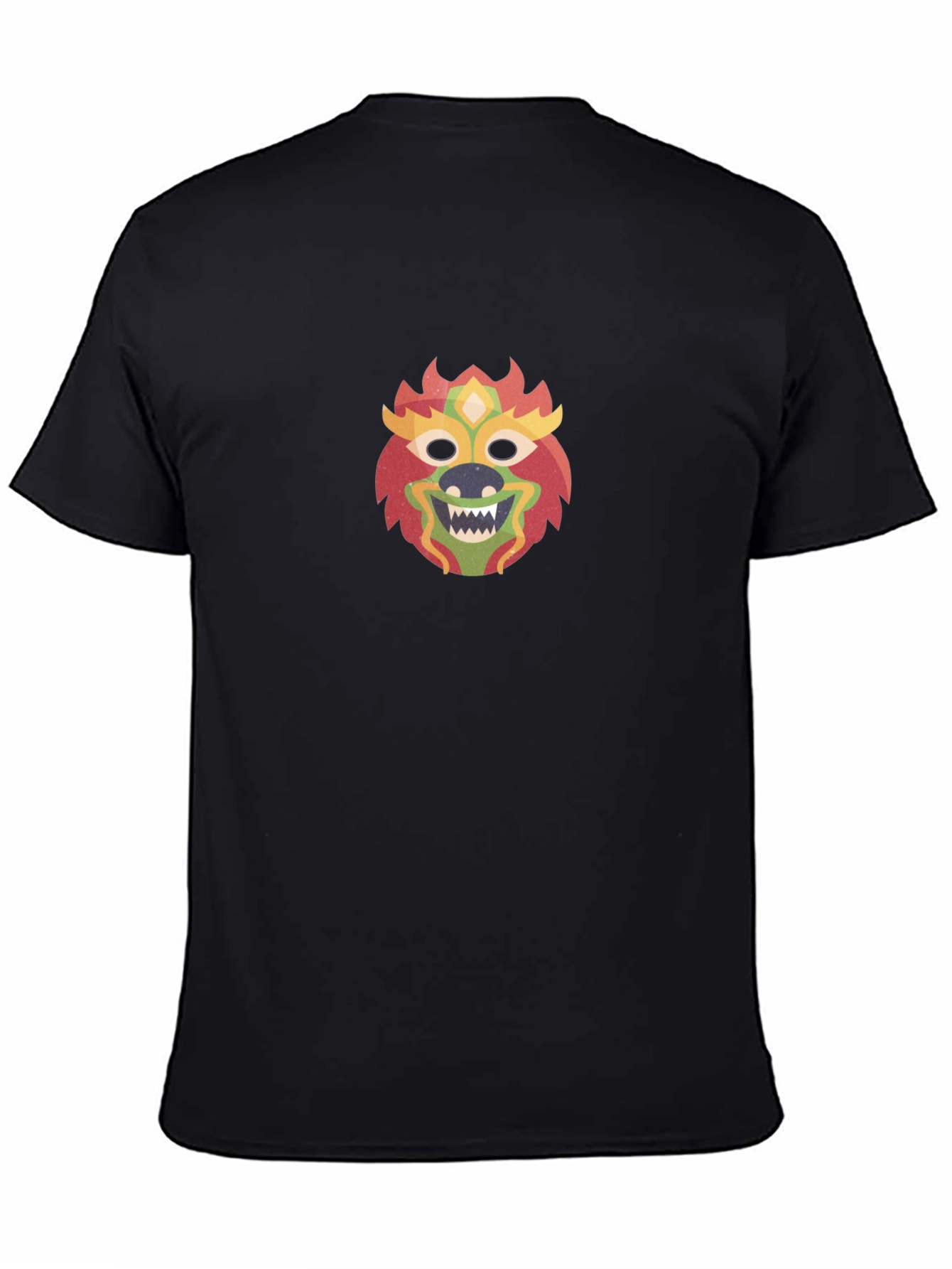 Lion Mask Graphic Black T-Shirt