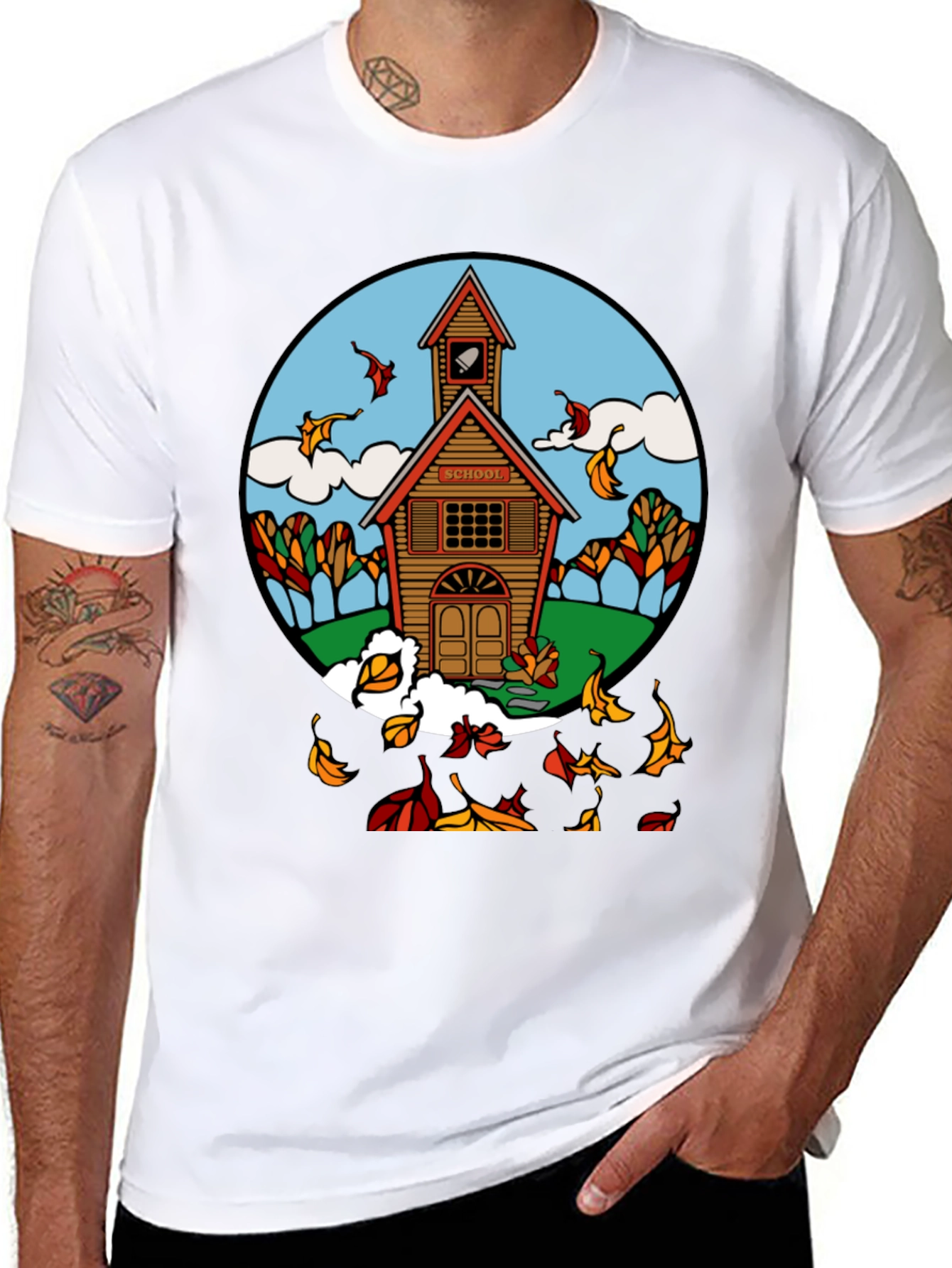 Autumn Schoolhouse T-Shirt