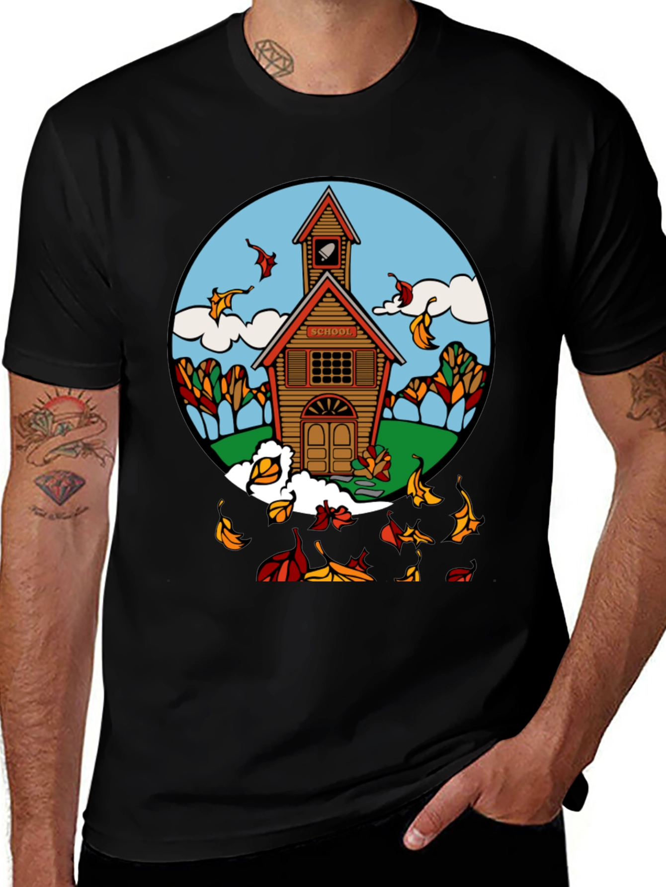 Autumn Schoolhouse T-Shirt