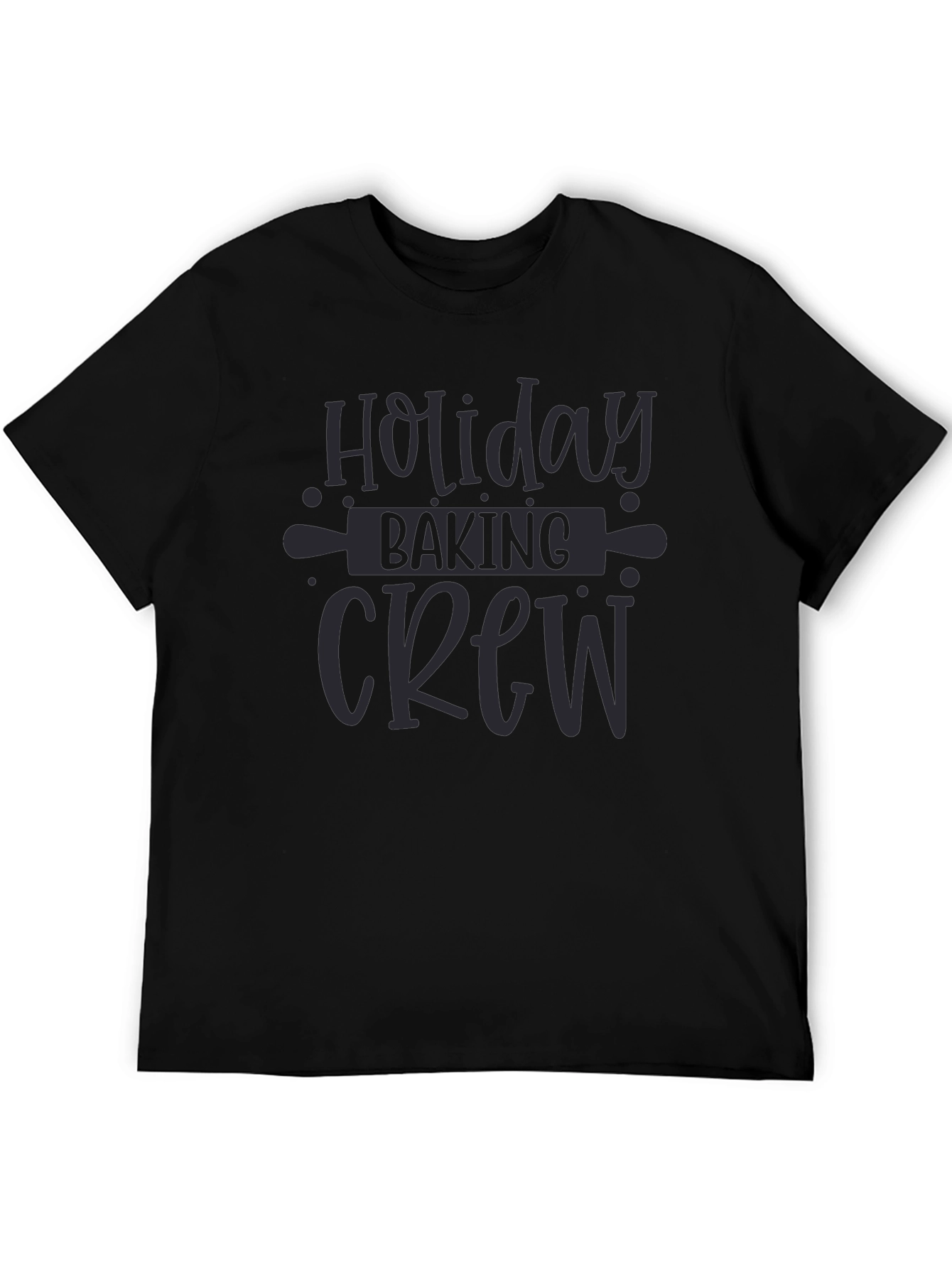 Holiday Baking Crew Graphic Tee - Unisex Black T-Shirt