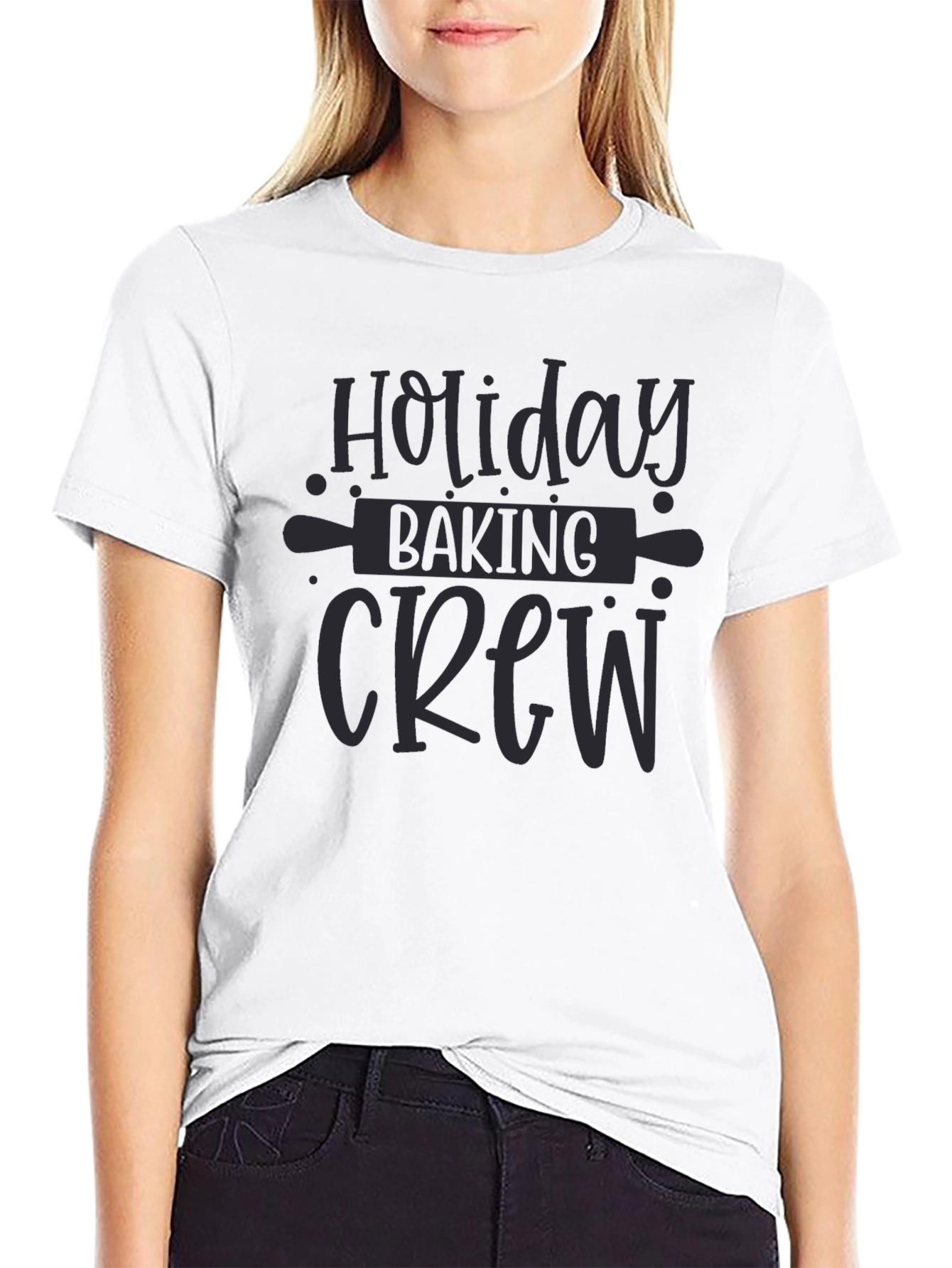 Holiday Baking Crew Graphic Tee - Unisex Black T-Shirt