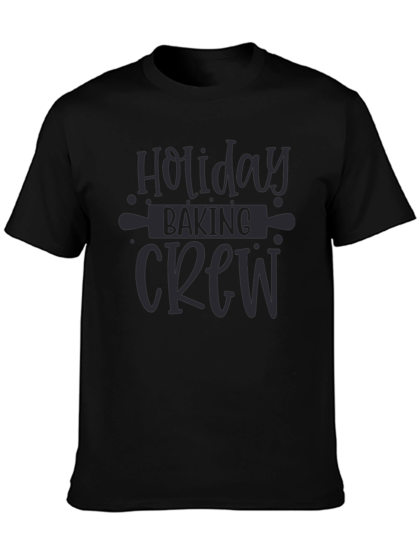 Holiday Baking Crew Graphic Tee - Unisex Black T-Shirt