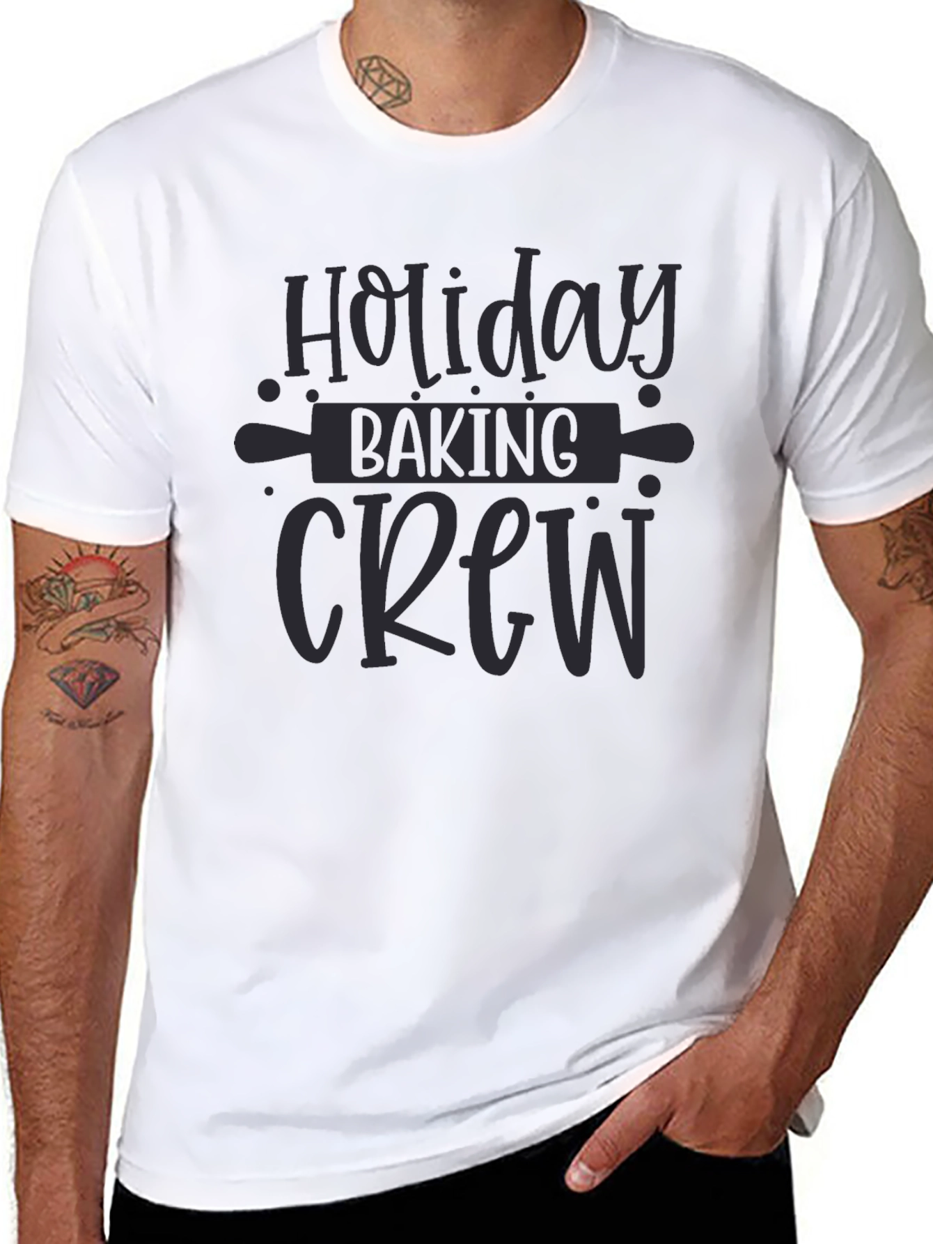Holiday Baking Crew Graphic Tee - Unisex Black T-Shirt