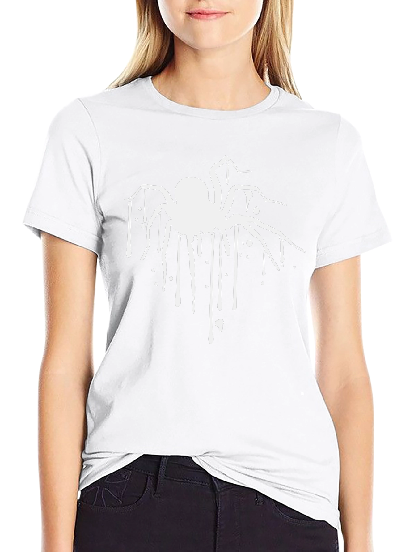 Black Spider Drip Graphic T-Shirt