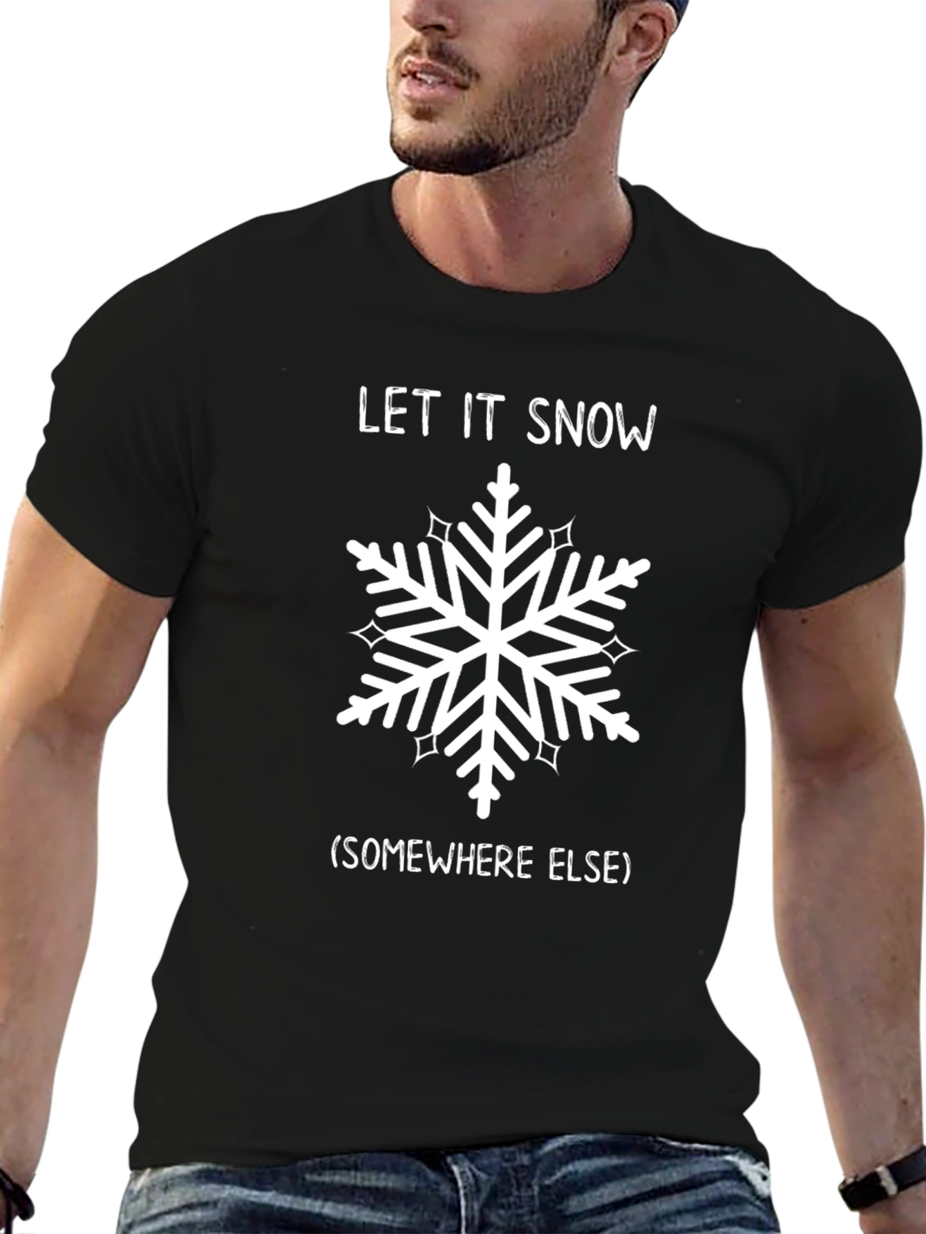 Funny Let It Snow Snowflake Graphic Tee