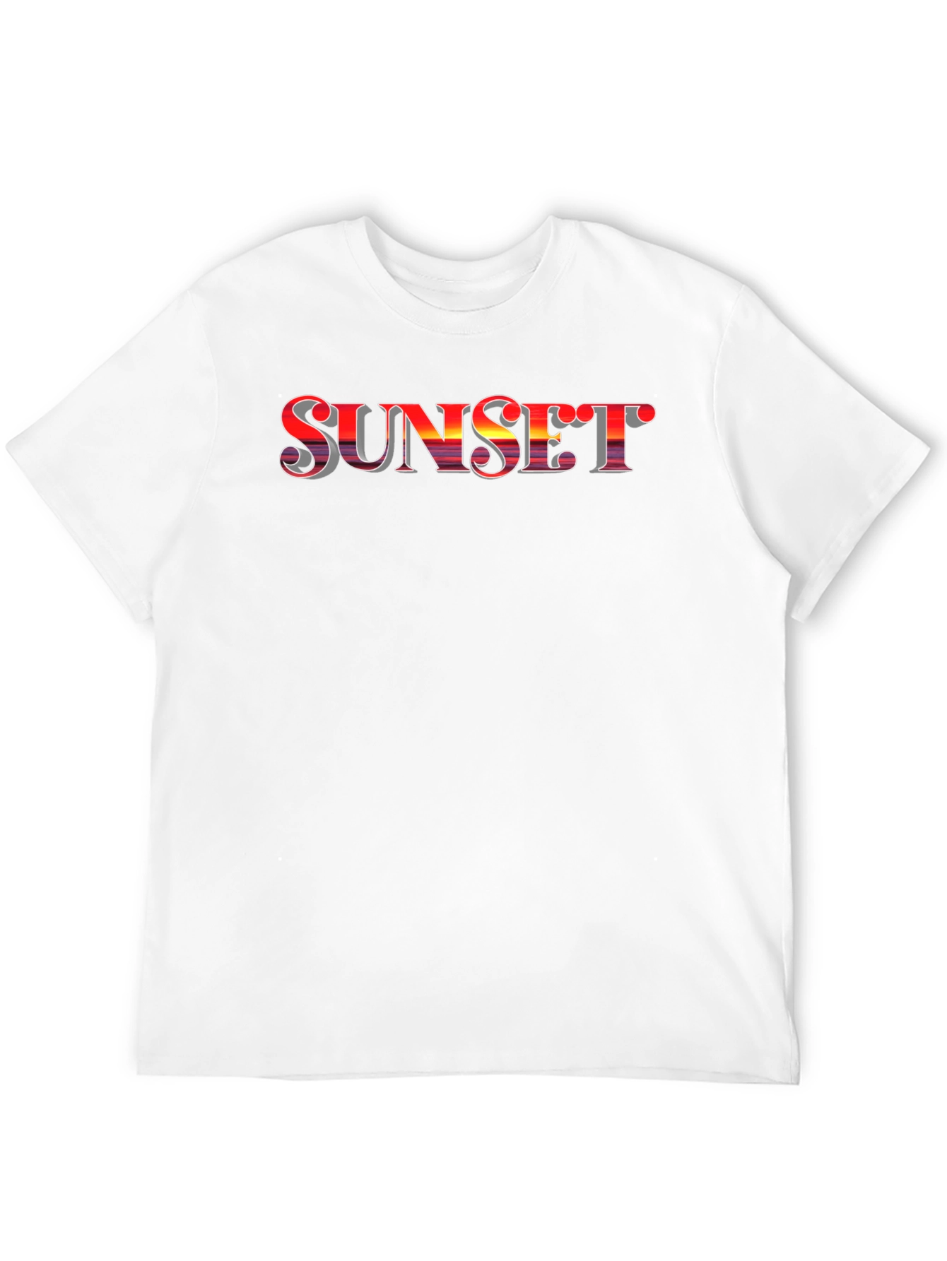 Sunset Graphic Tee - Stylish Black Cotton T-Shirt