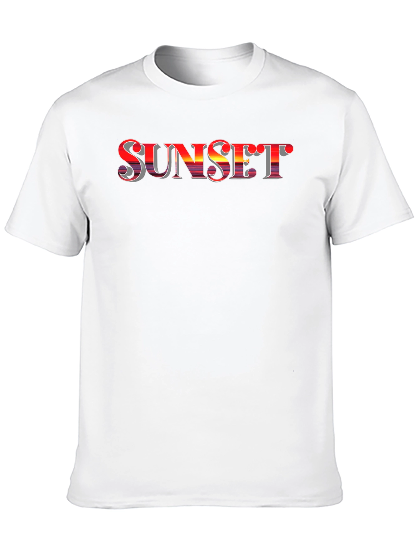 Sunset Graphic Tee - Stylish Black Cotton T-Shirt