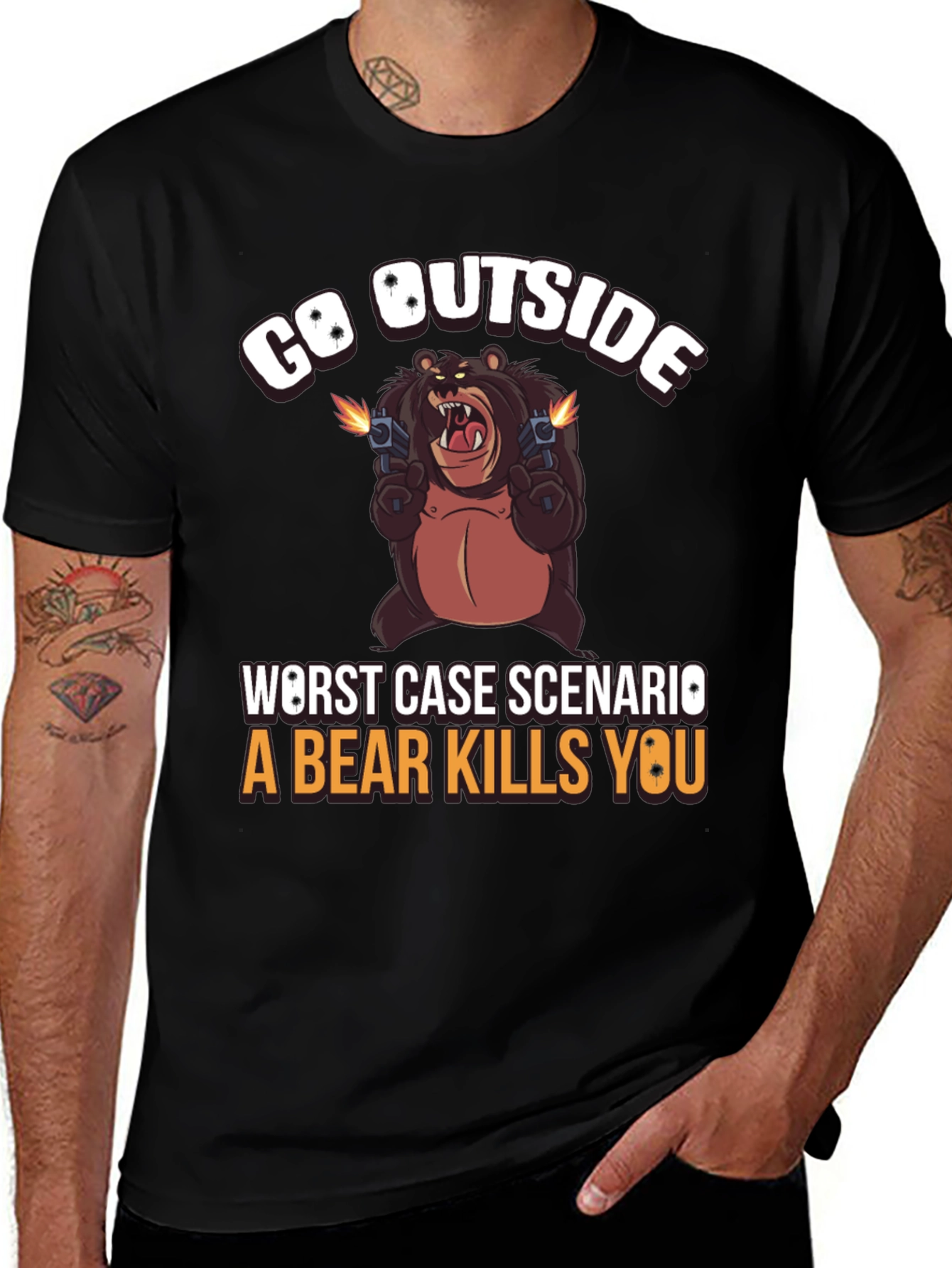Go Outside Bear T-Shirt