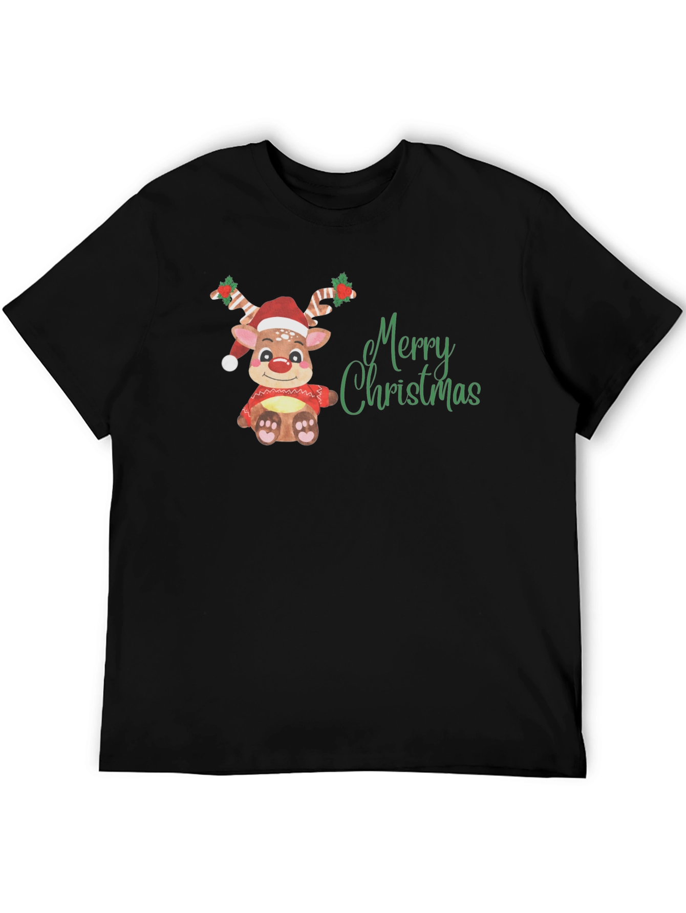 Merry Christmas Reindeer Graphic Tee