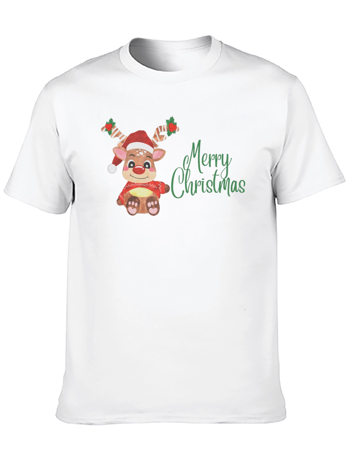 Merry Christmas Reindeer Graphic Tee