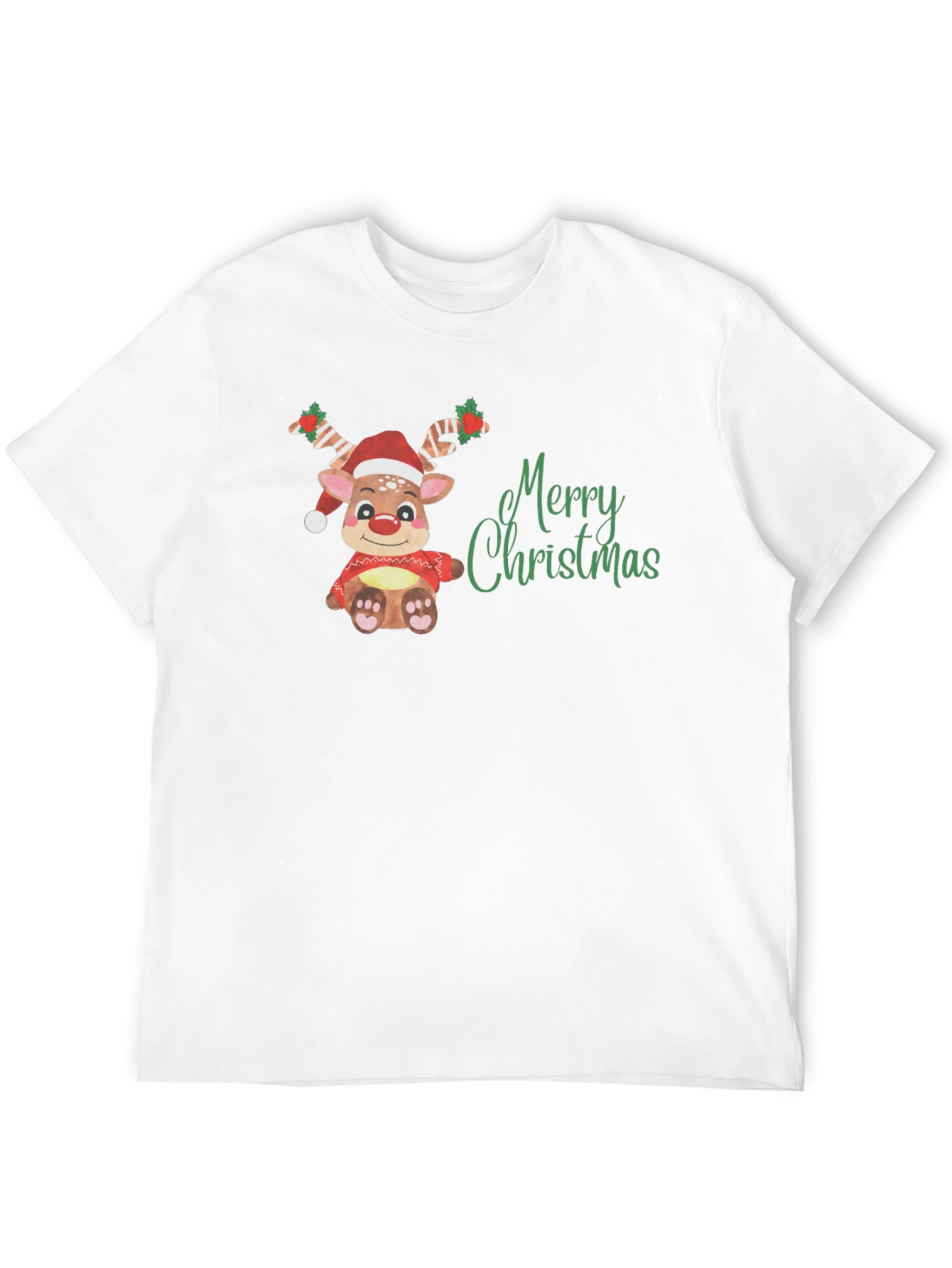 Merry Christmas Reindeer Graphic Tee