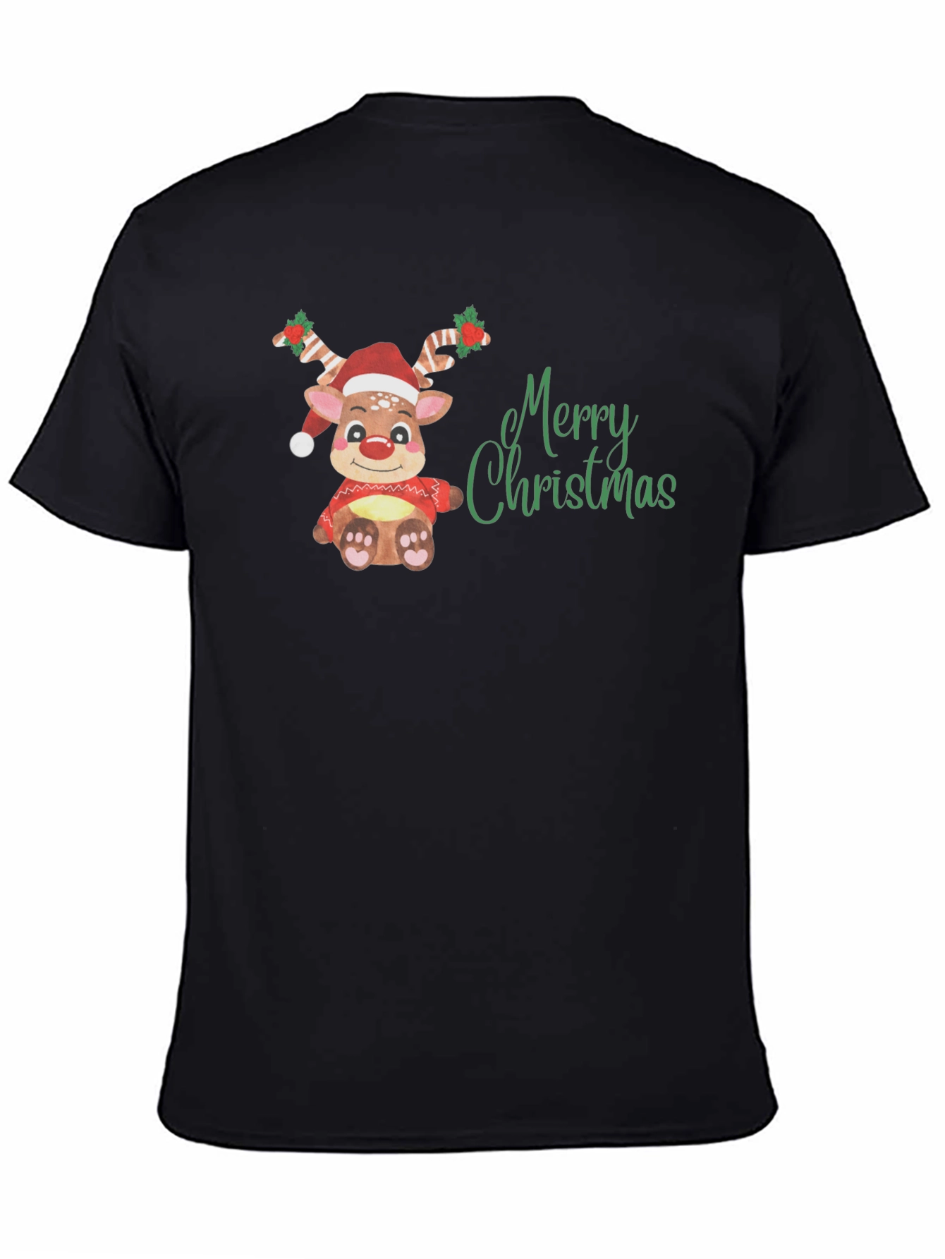 Merry Christmas Reindeer Graphic Tee