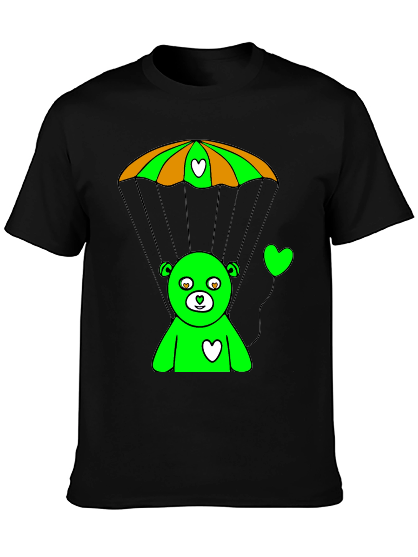 Green Bear Parachute Graphic Tee