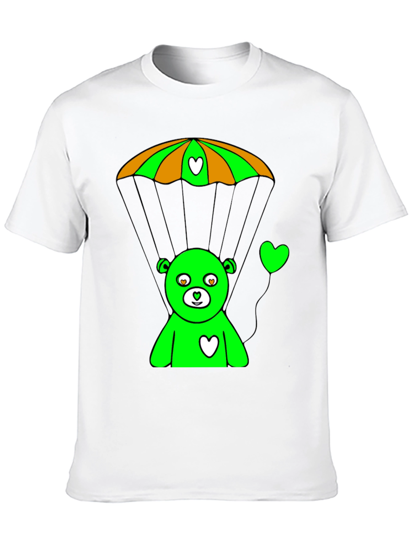 Green Bear Parachute Graphic Tee