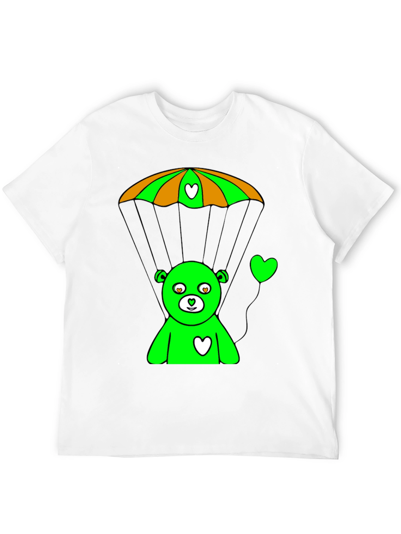 Green Bear Parachute Graphic Tee