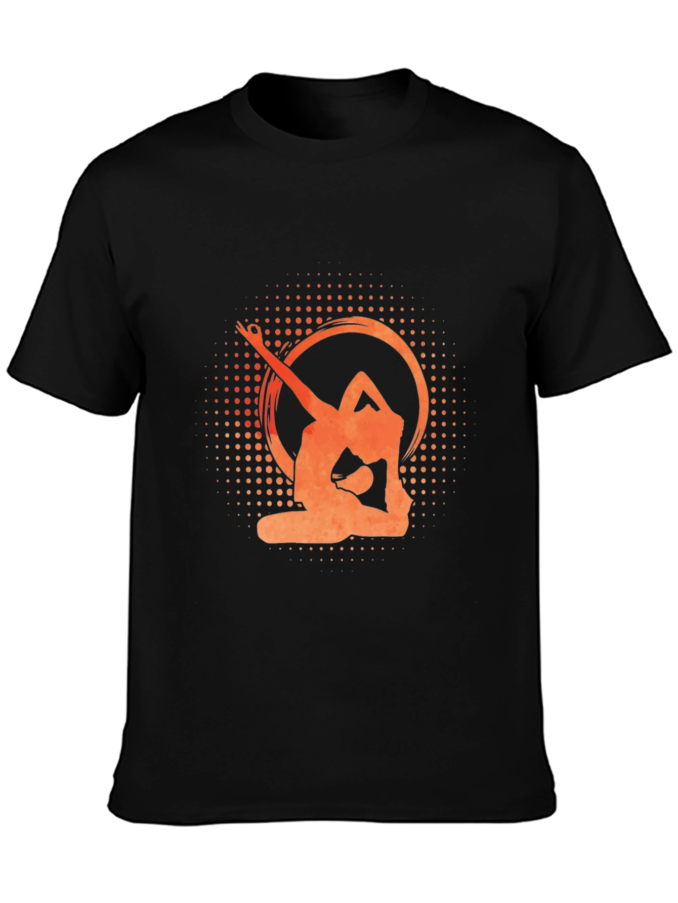 Yoga Pose Graphic T-Shirt - Black