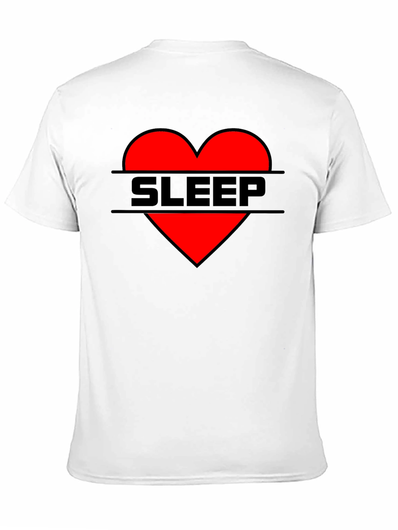 Sleep Heart Graphic Tee - Casual Black T-Shirt