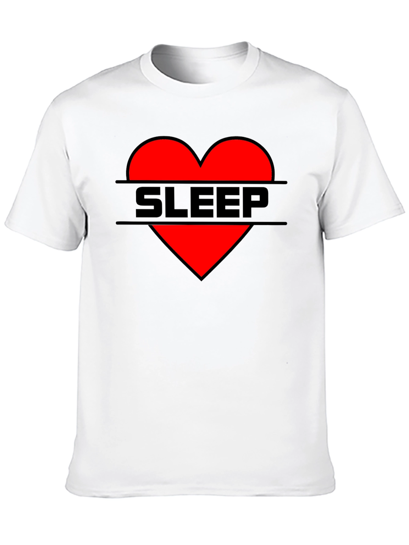 Sleep Heart Graphic Tee - Casual Black T-Shirt