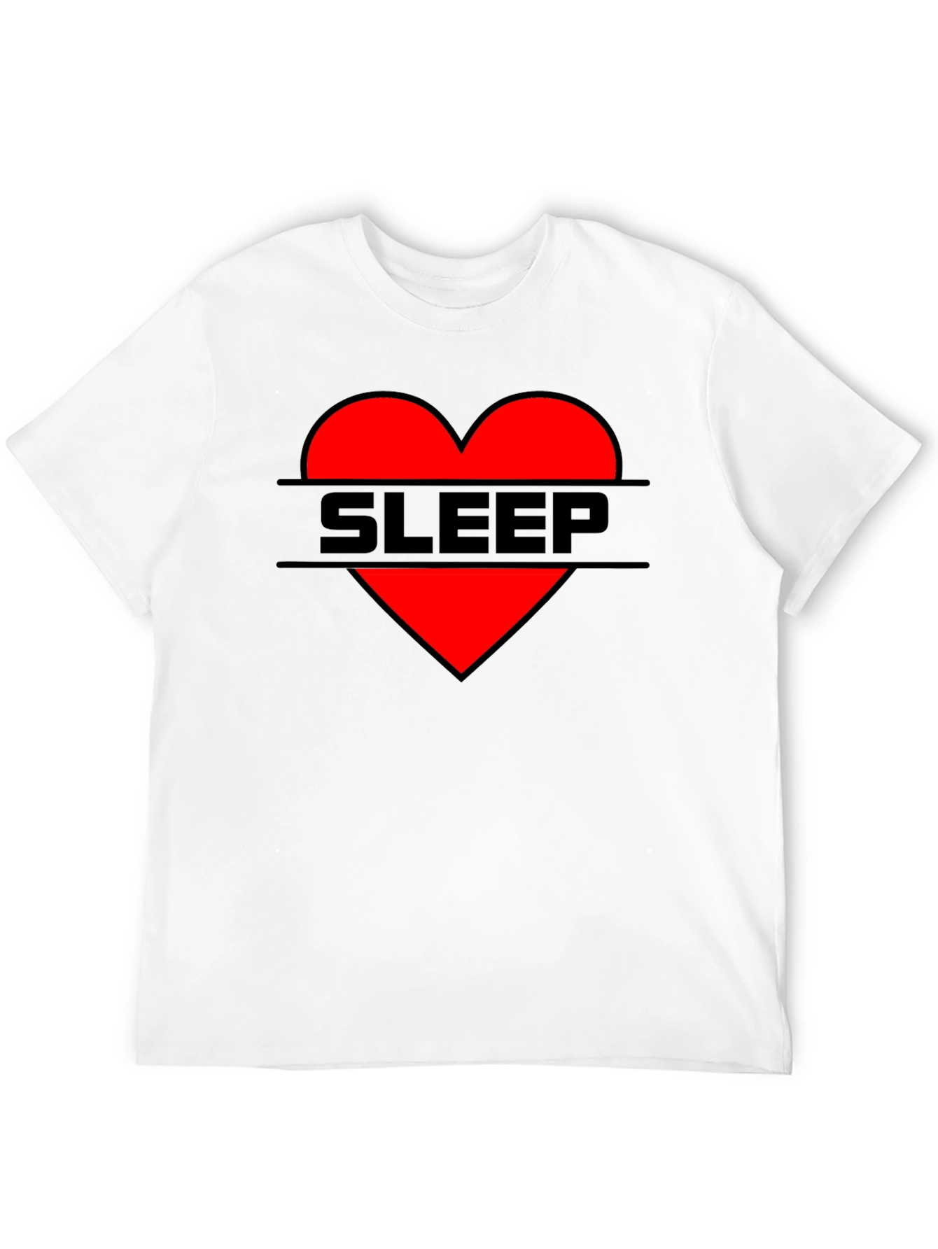 Sleep Heart Graphic Tee - Casual Black T-Shirt