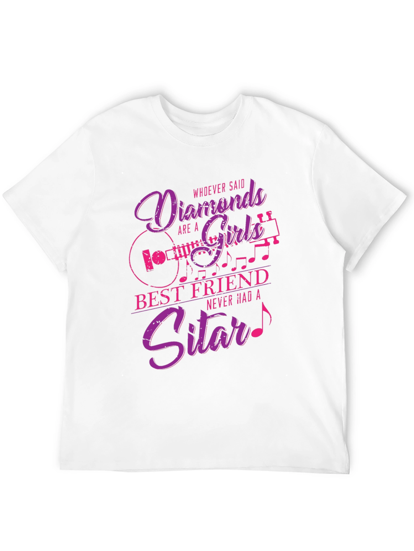 Diamonds & Sitars Graphic Tee - Music Lover T-Shirt