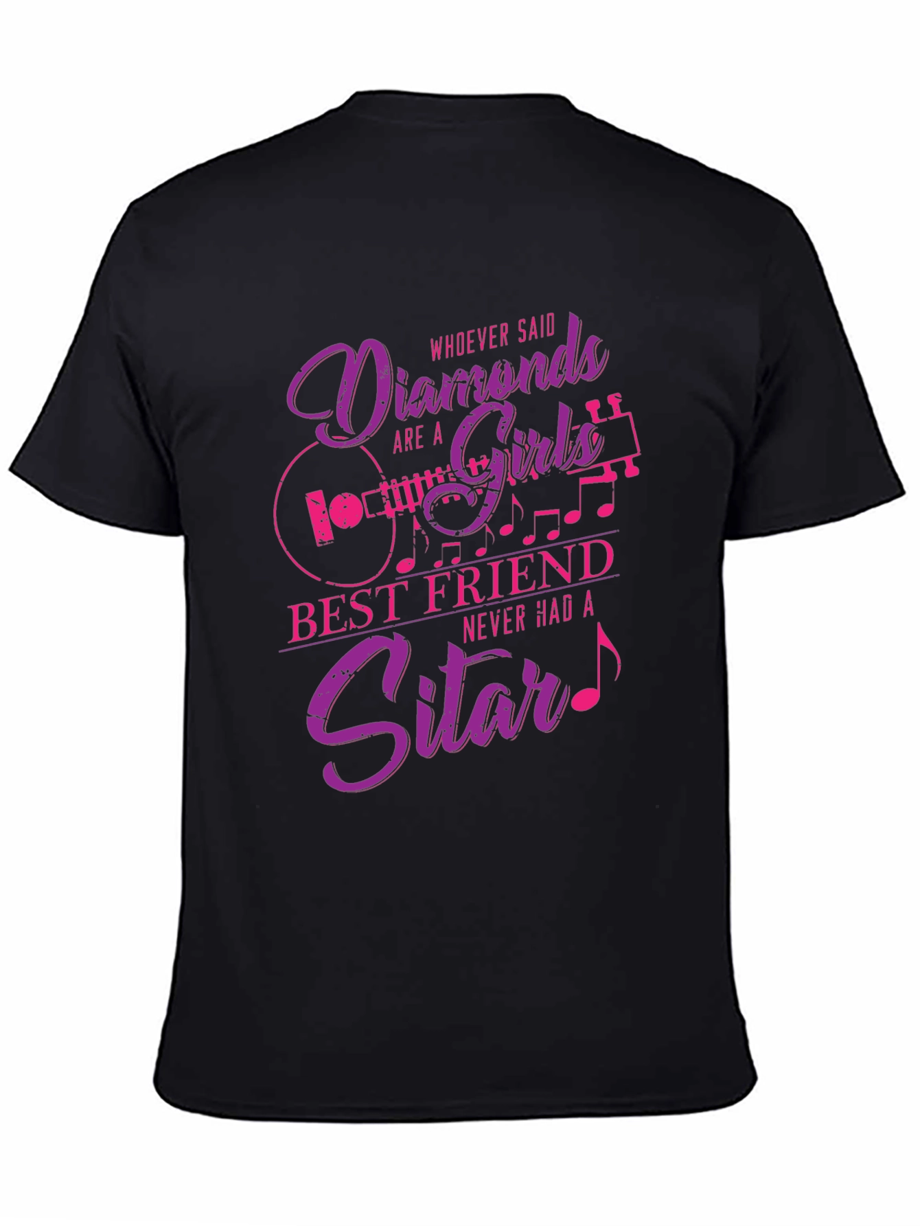 Diamonds & Sitars Graphic Tee - Music Lover T-Shirt