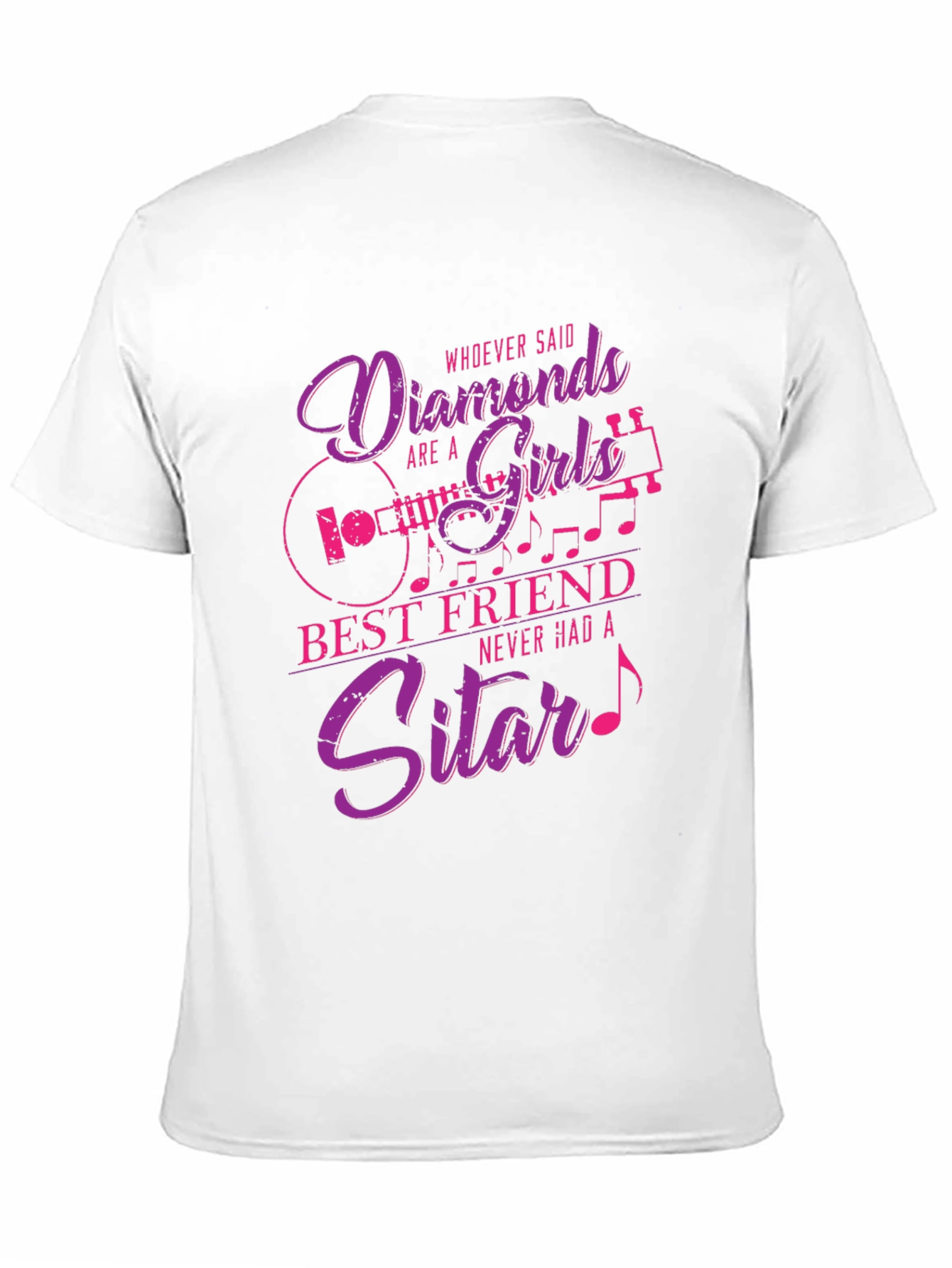 Diamonds & Sitars Graphic Tee - Music Lover T-Shirt