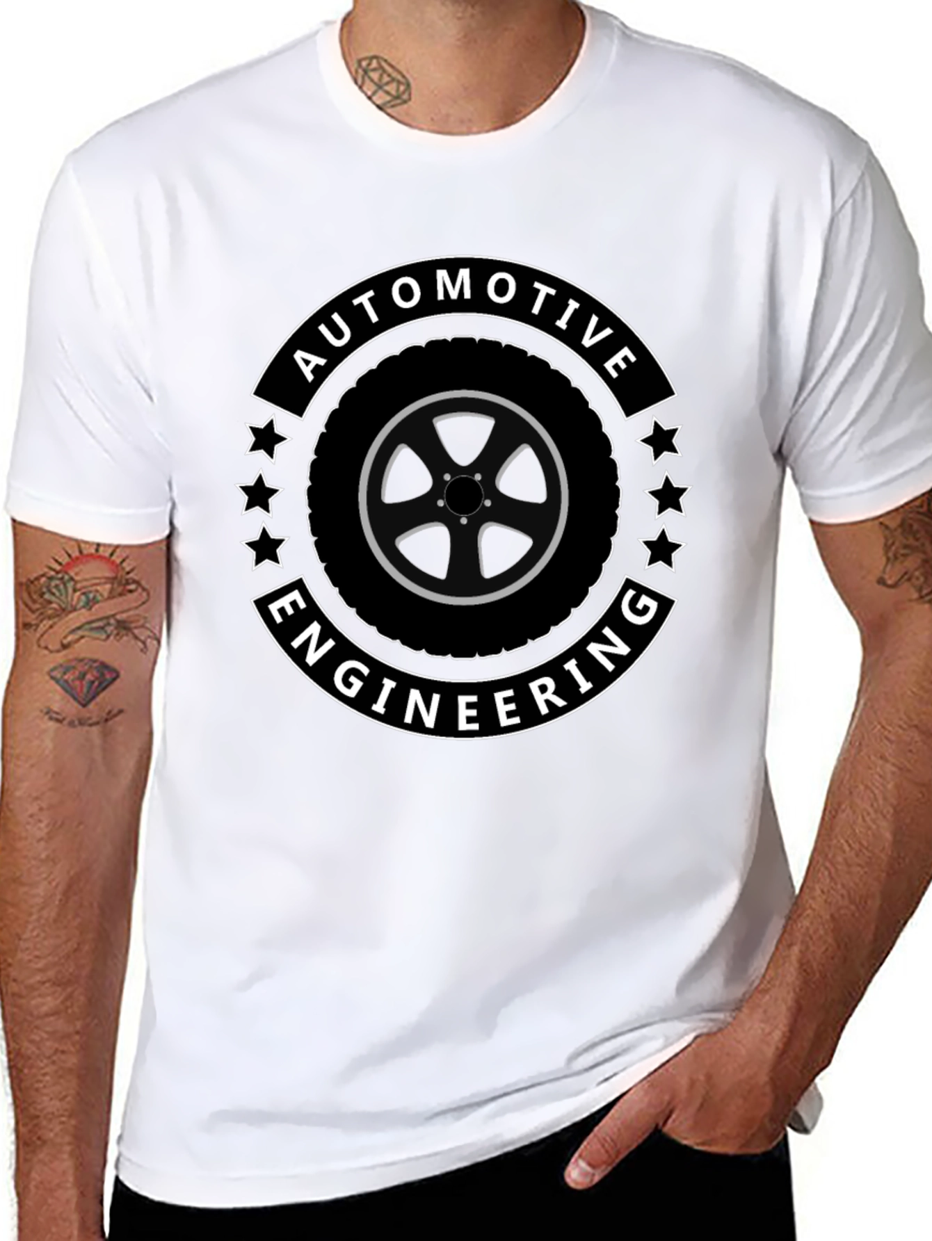 Automotive Engineering Black T-Shirt