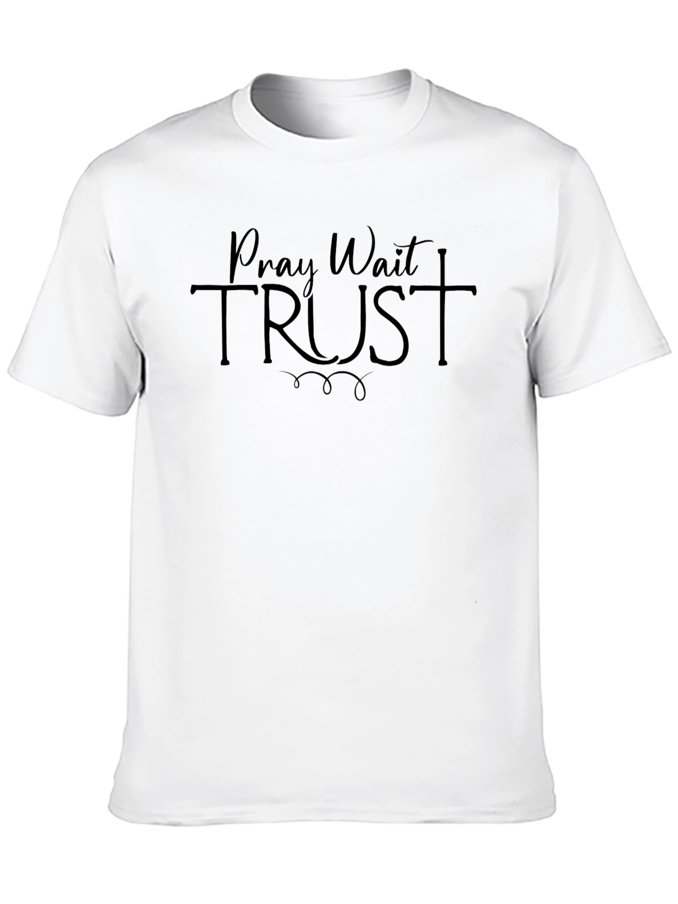 Pray Wait Trust T-Shirt - Christian Faith Tee