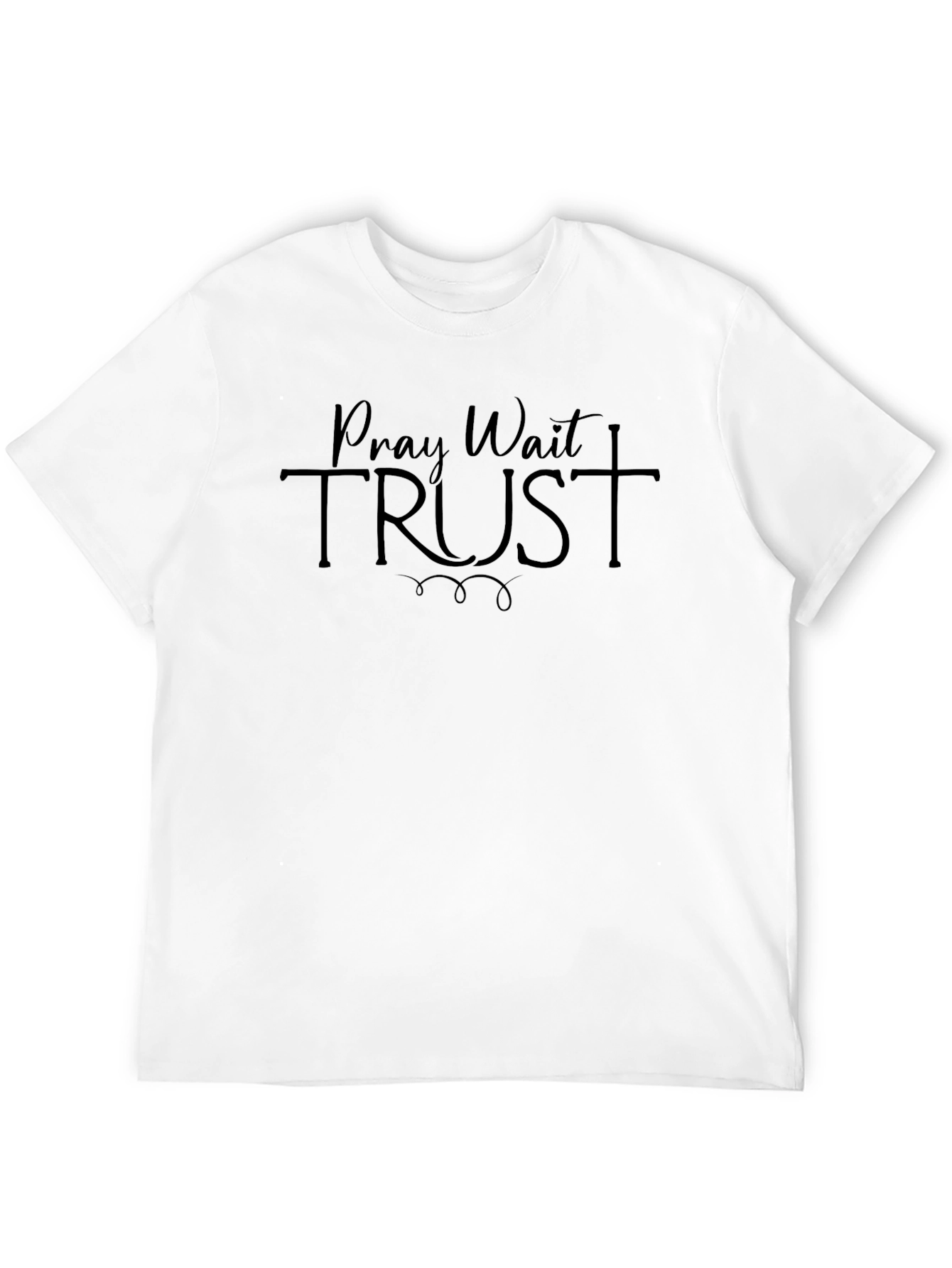Pray Wait Trust T-Shirt - Christian Faith Tee