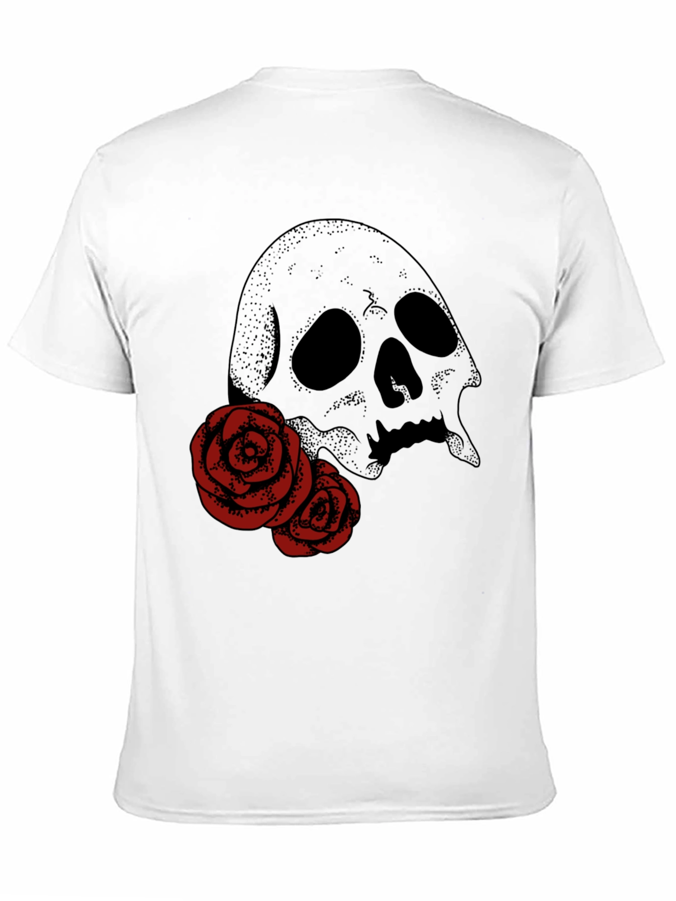 Skull & Roses Graphic Tee - Classic Black T-Shirt