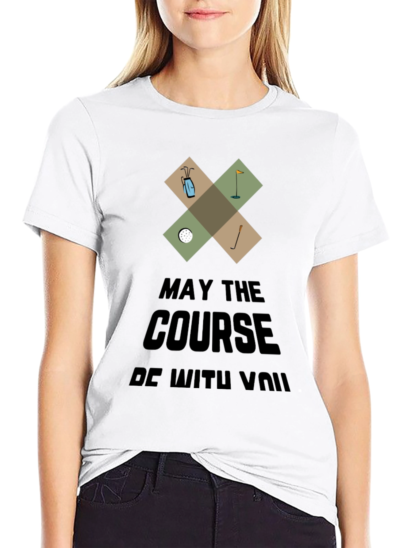 May the Course Be With You Funny Golf T-Shirt