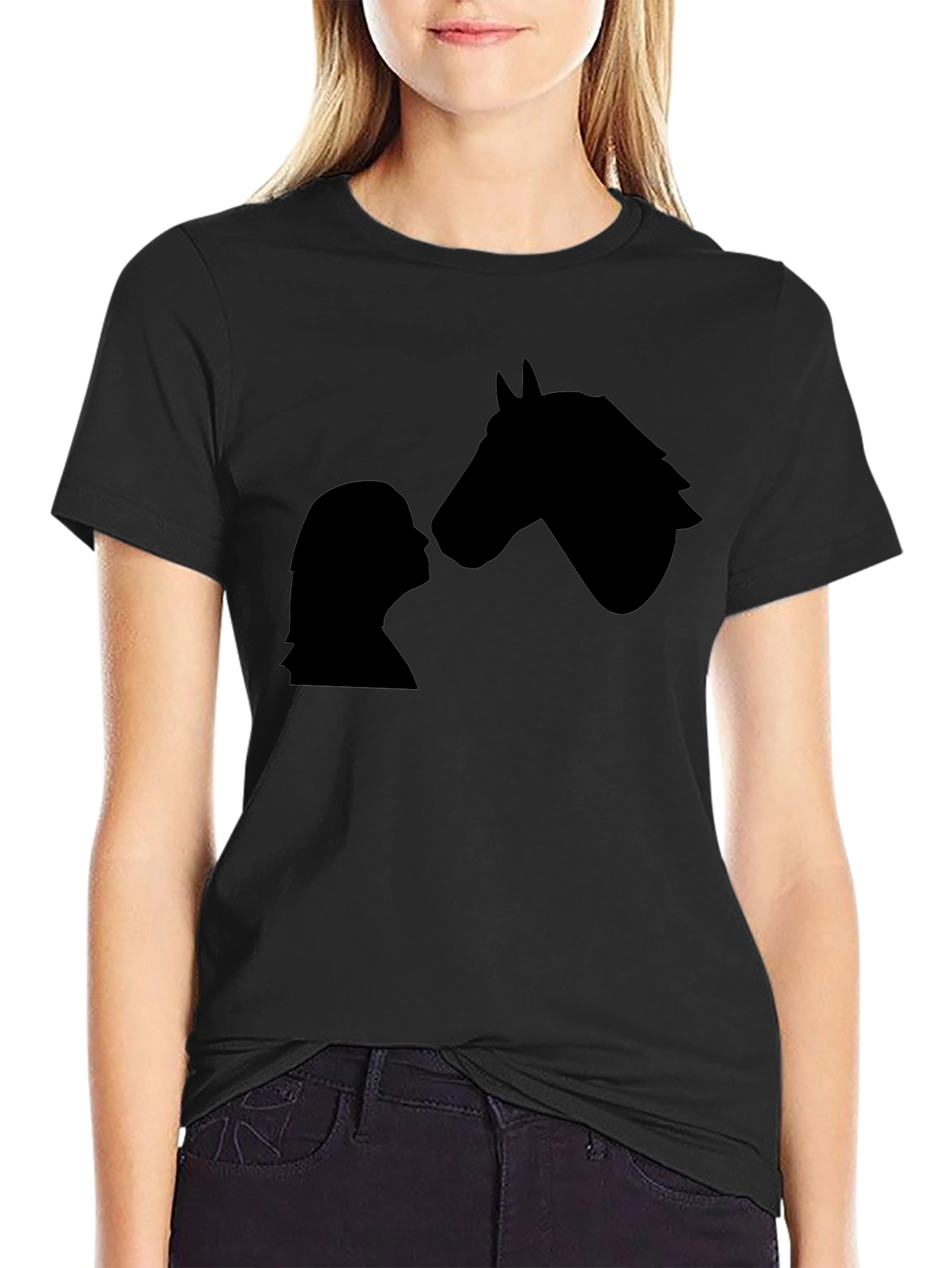 Equestrian Silhouette Tee - Woman & Horse
