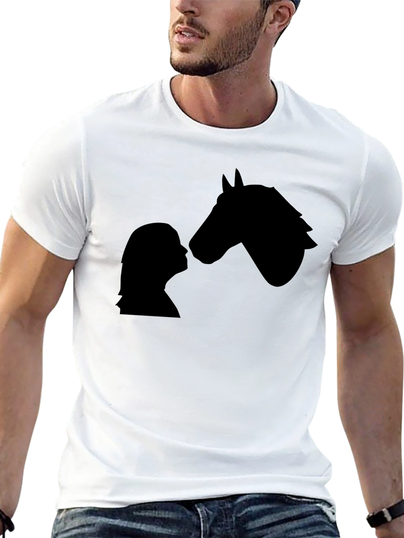 Equestrian Silhouette Tee - Woman & Horse
