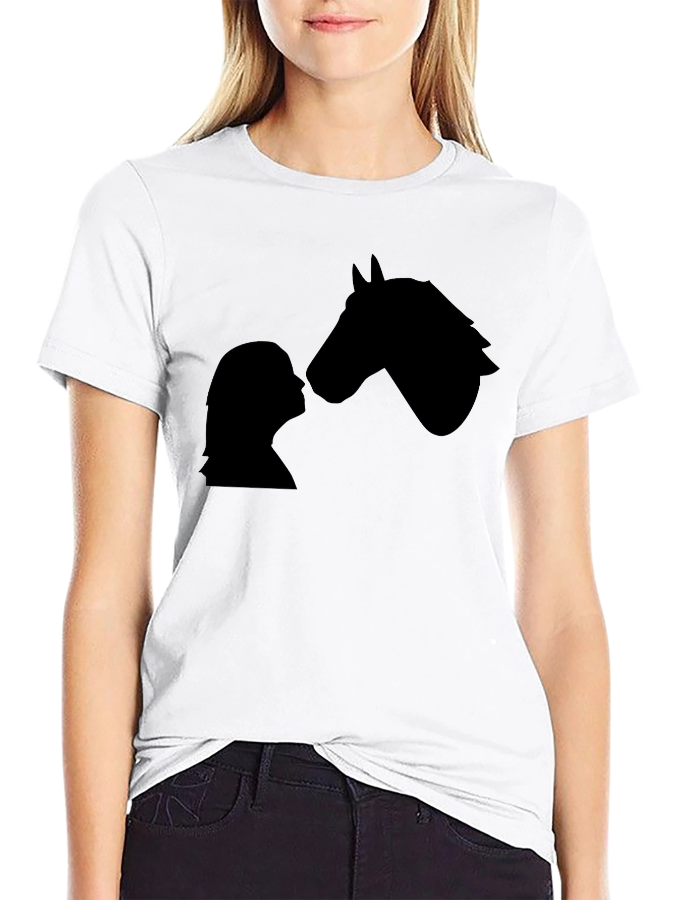Equestrian Silhouette Tee - Woman & Horse