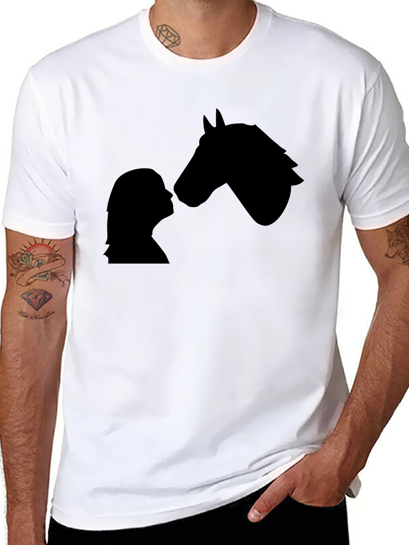 Equestrian Silhouette Tee - Woman & Horse
