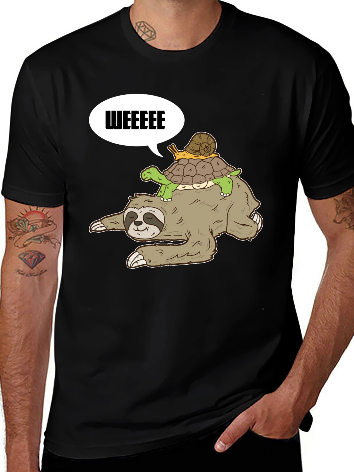 Sloth Turtle and Snail T-Shirt
