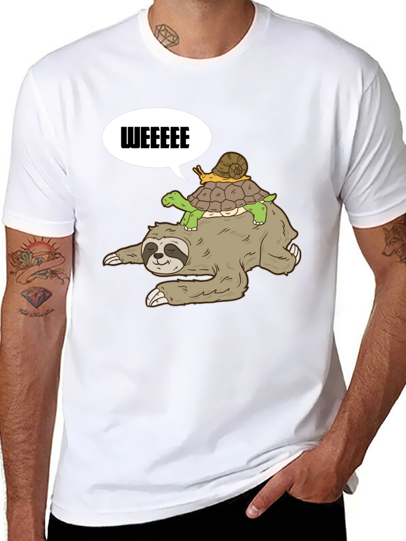 Sloth Turtle and Snail T-Shirt