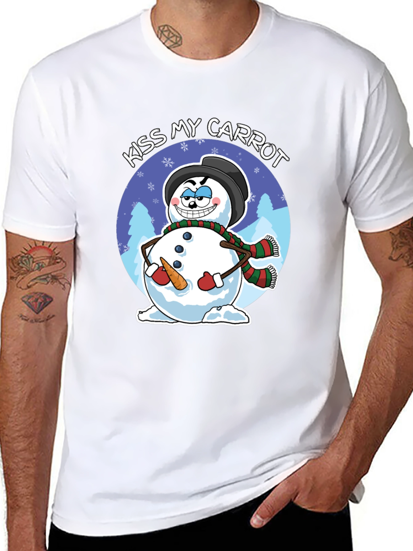 Kiss My Carrot Snowman Graphic Tee