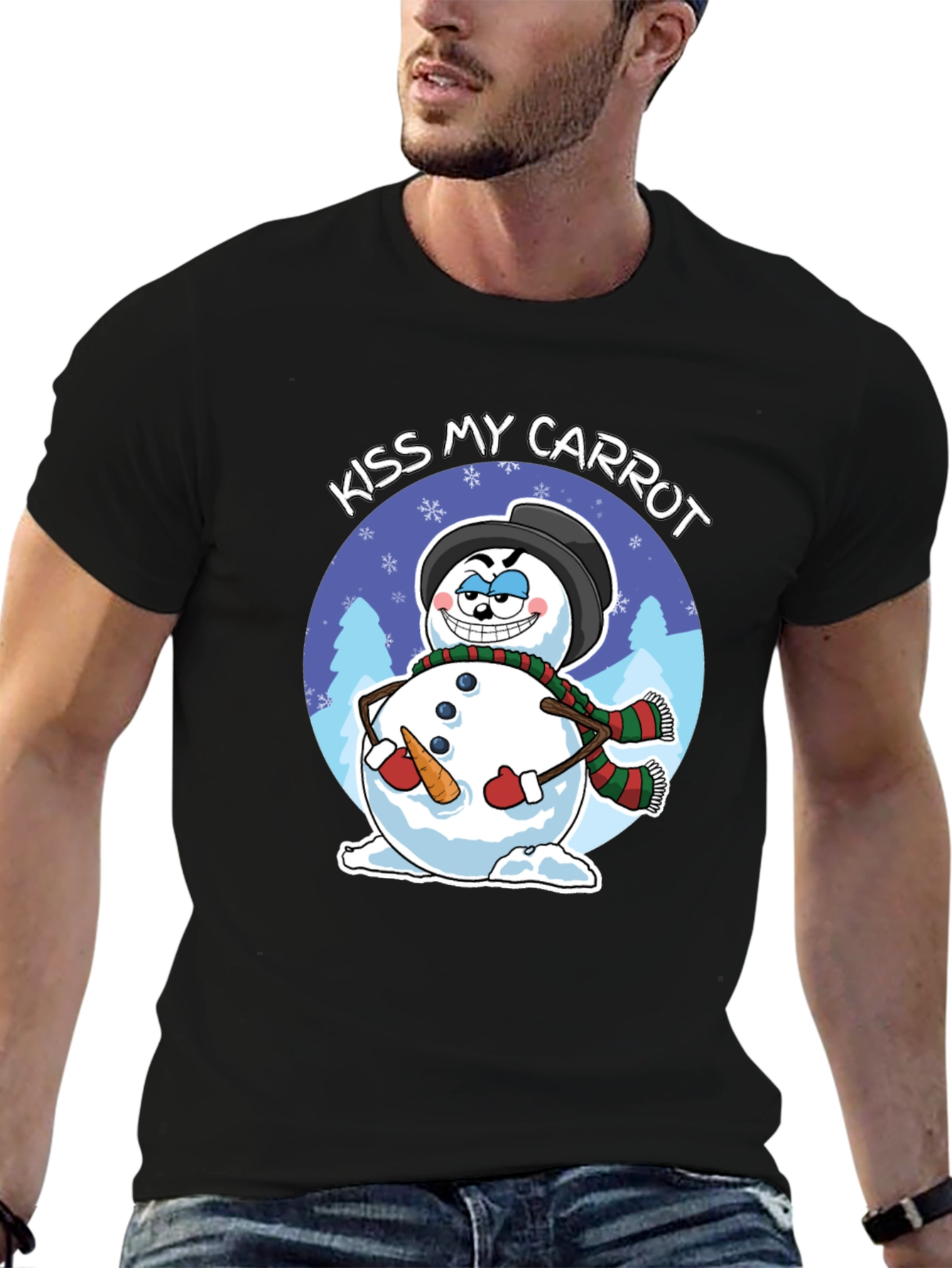 Kiss My Carrot Snowman Graphic Tee