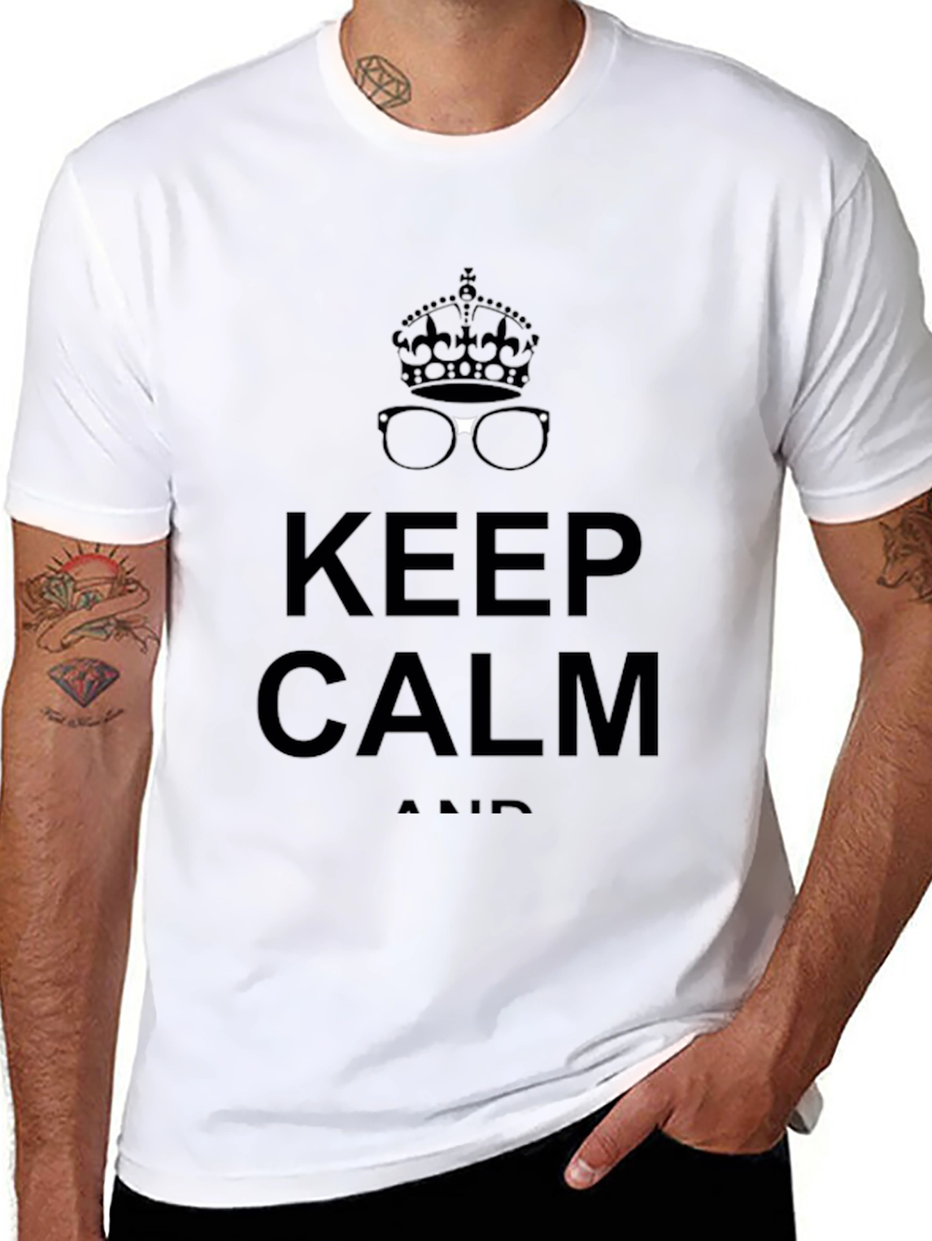 Keep Calm Graphic Black T-Shirt