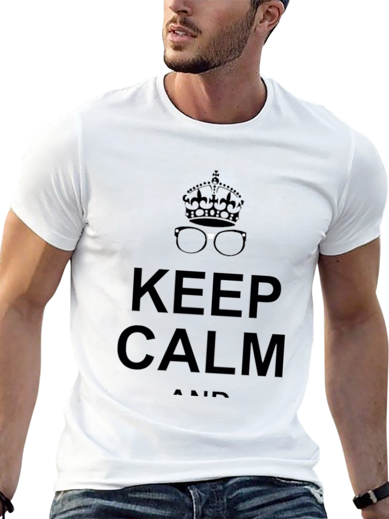 Keep Calm Graphic Black T-Shirt