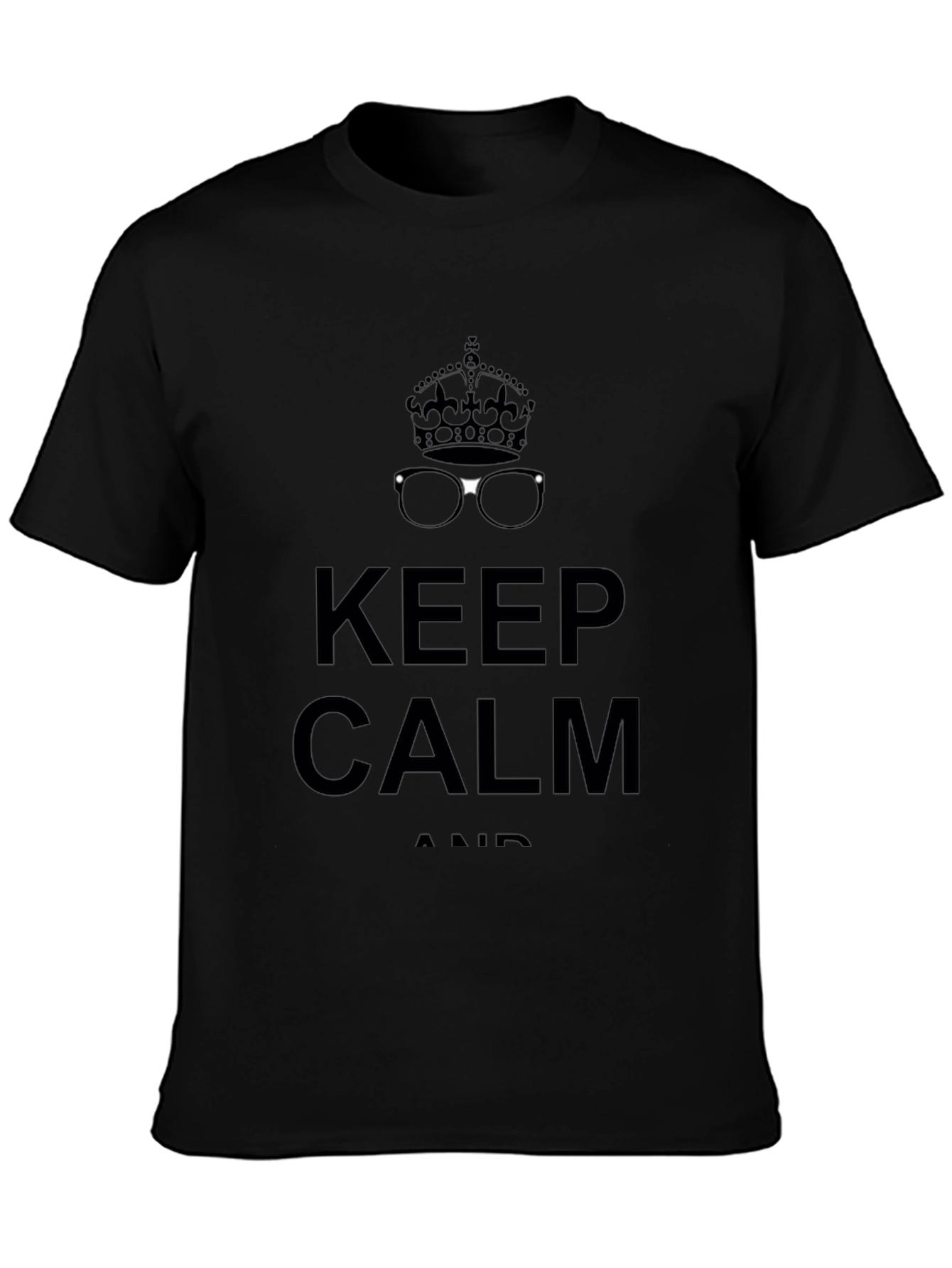 Keep Calm Graphic Black T-Shirt