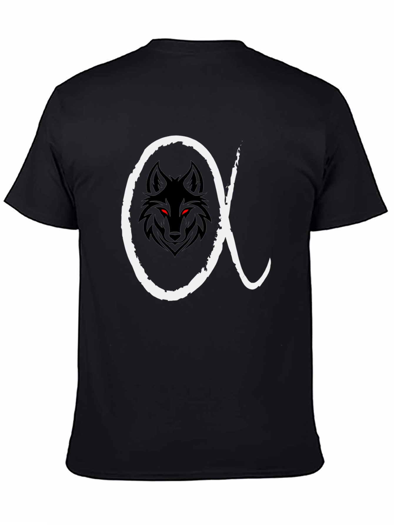 Alpha Wolf Graphic T-Shirt - Mens Black Tee