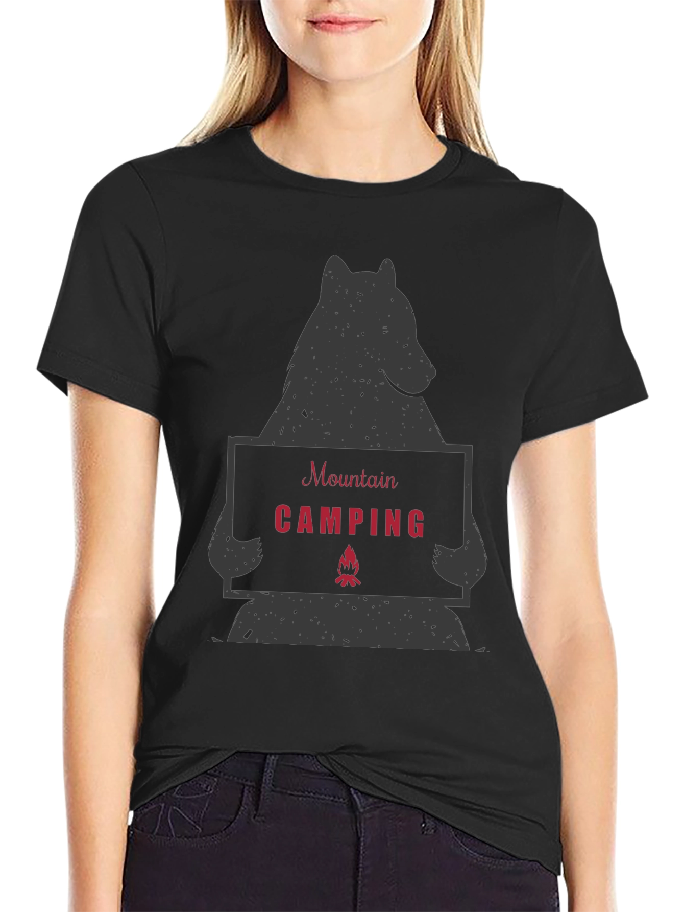 Mountain Camping Bear Graphic Tee