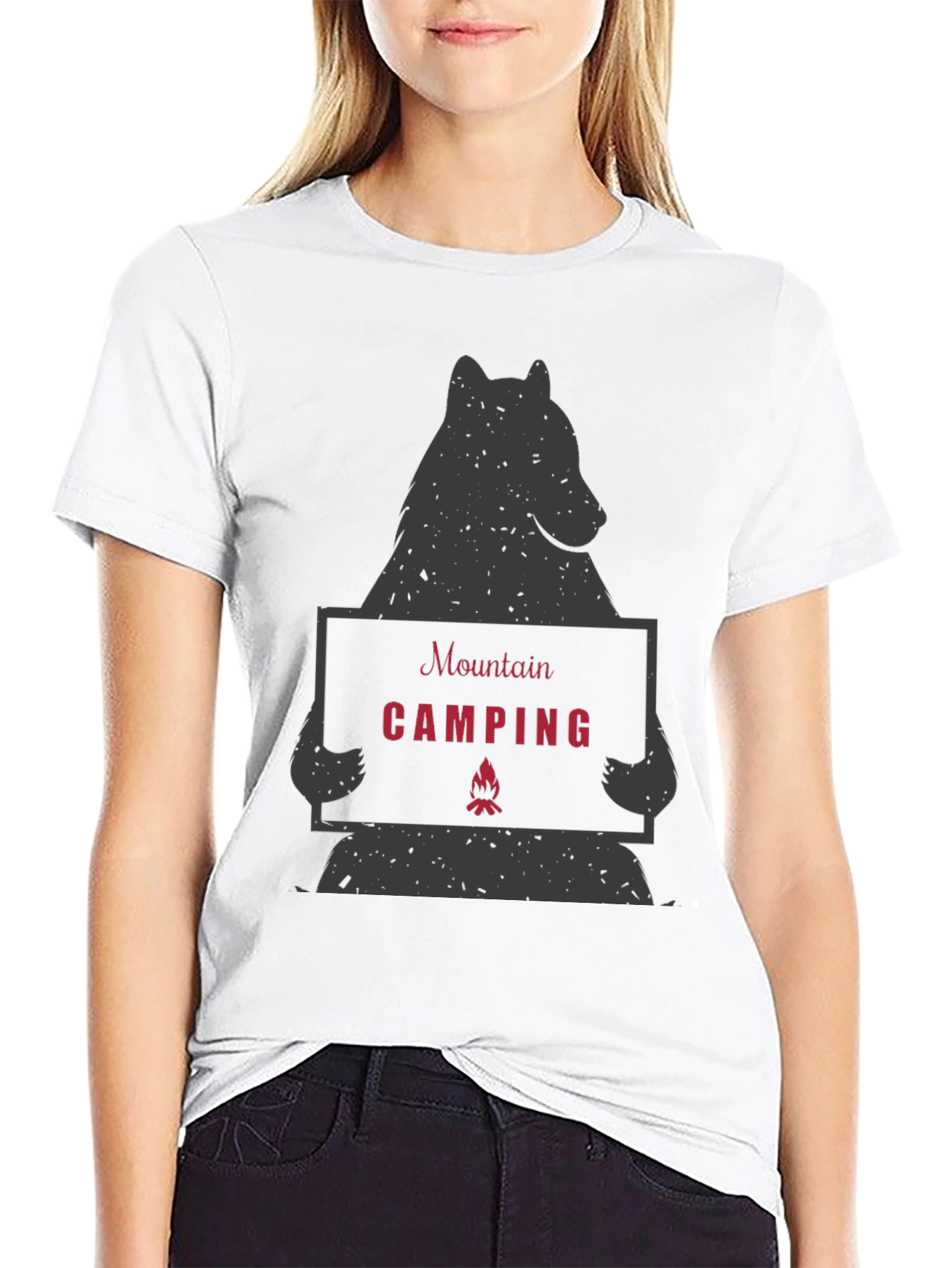 Mountain Camping Bear Graphic Tee