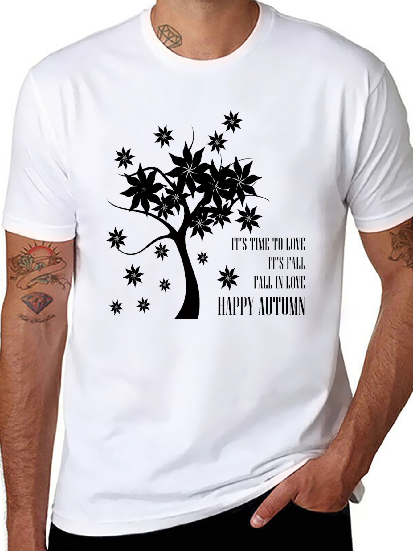 Autumn Love Tree T-Shirt - Seasonal Style